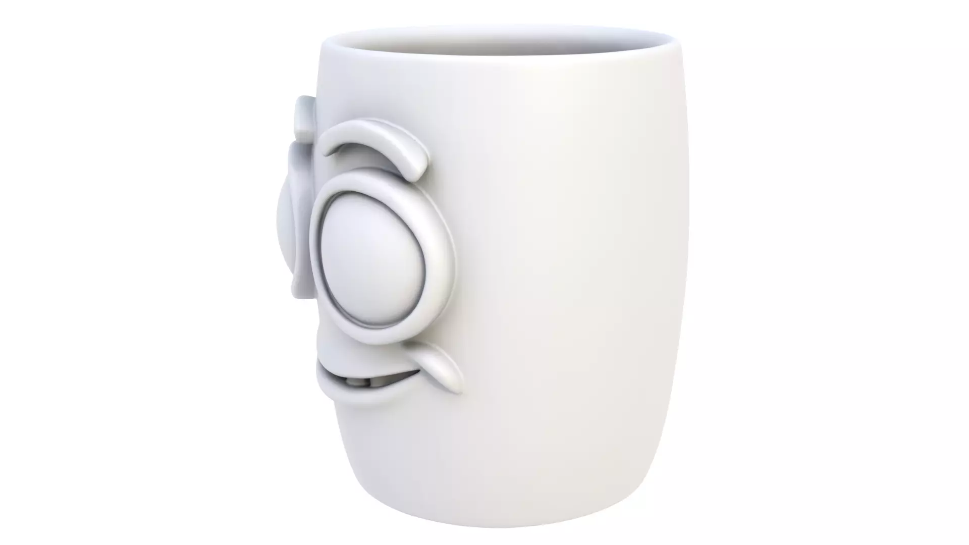Mug smiling 02 3D model_2