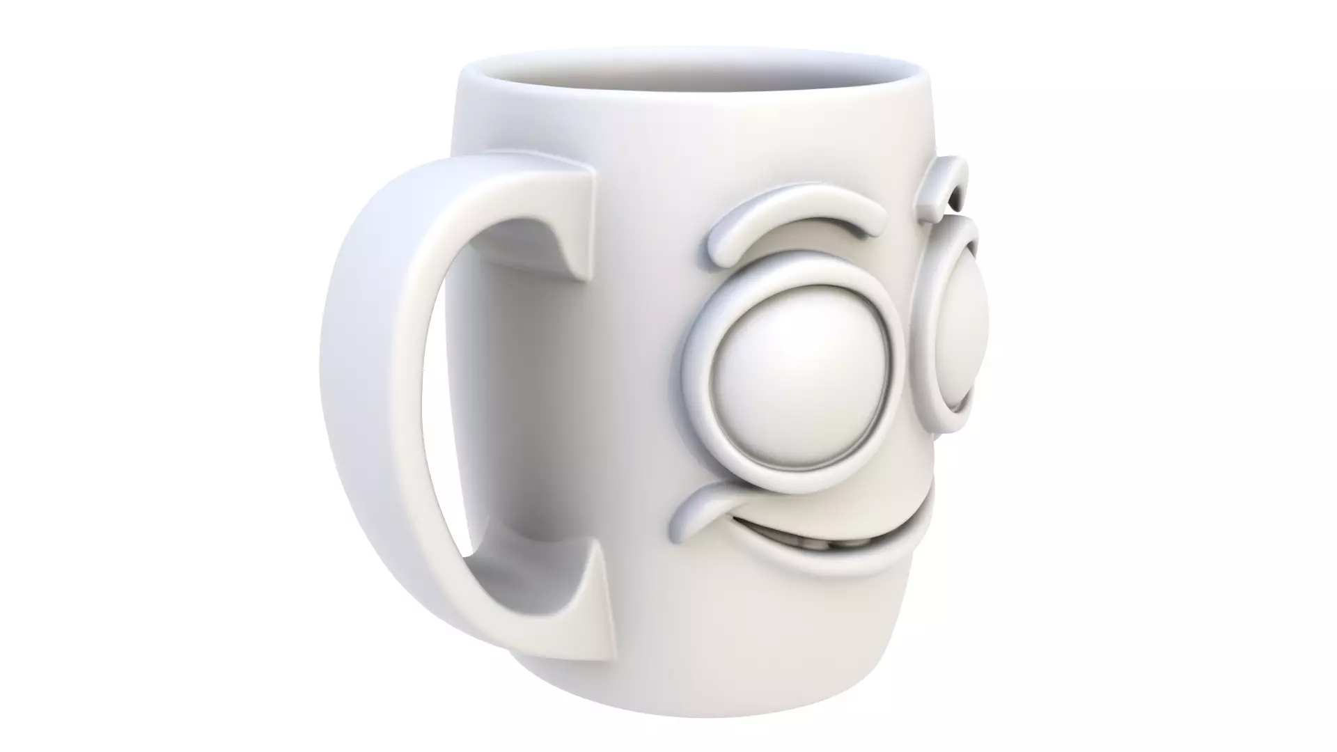 Mug smiling 02 3D model_5