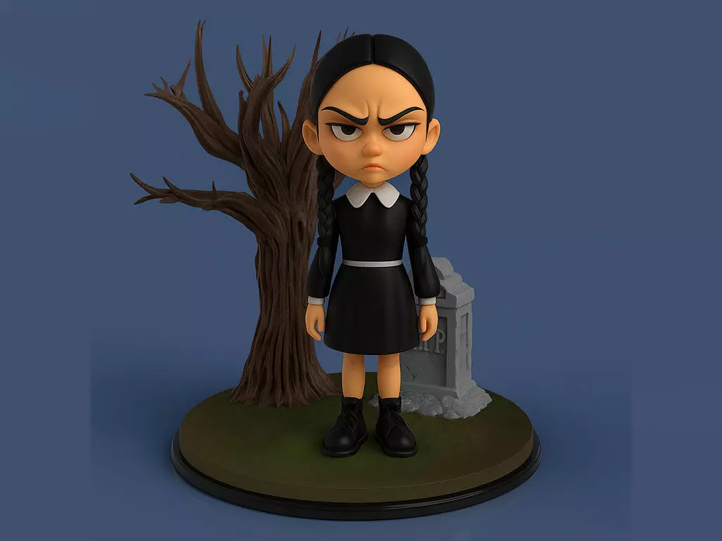 Wednesday Addams 3D print model_0