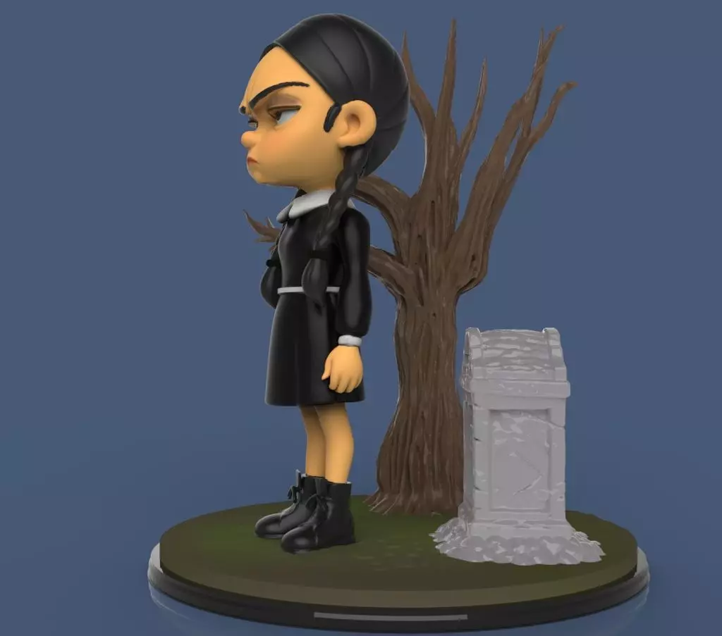 Wednesday Addams 3D print model_2