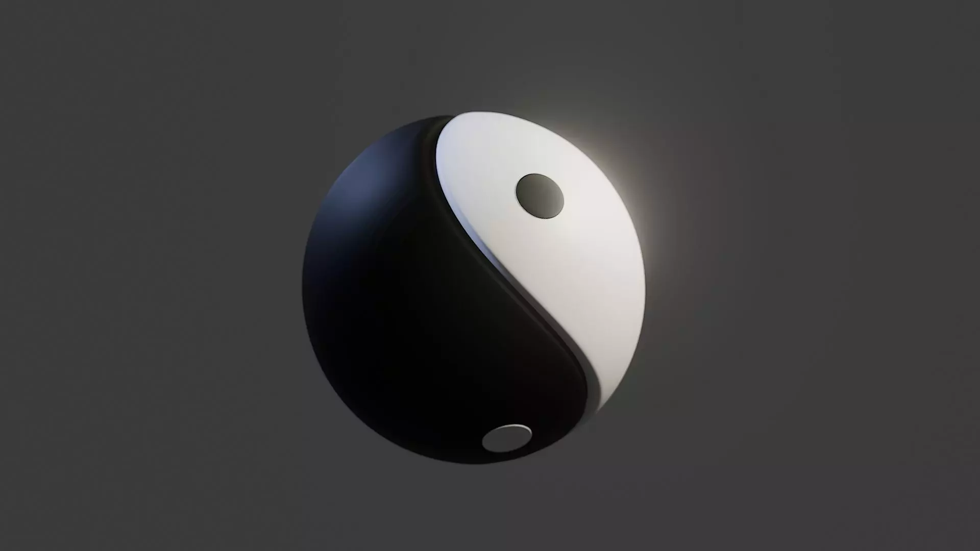 Yin Yang Symbol   3D Printable Connected Model 3D print model_0
