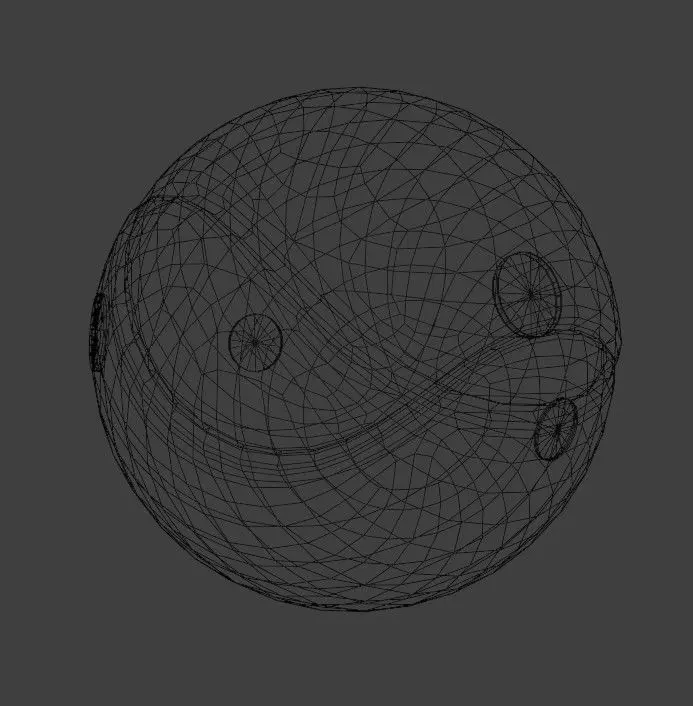 Yin Yang Symbol   3D Printable Connected Model 3D print model_6