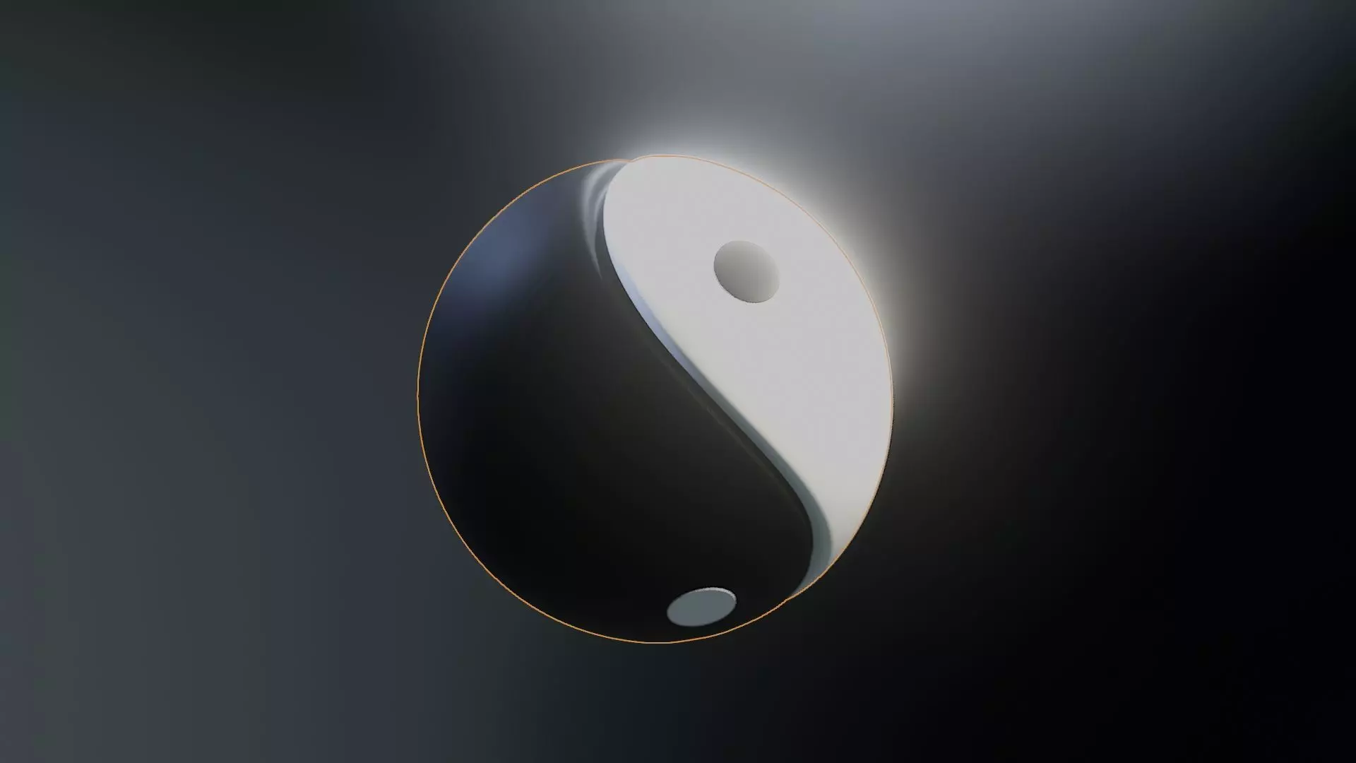 Yin Yang Symbol   3D Printable Connected Model 3D print model_1