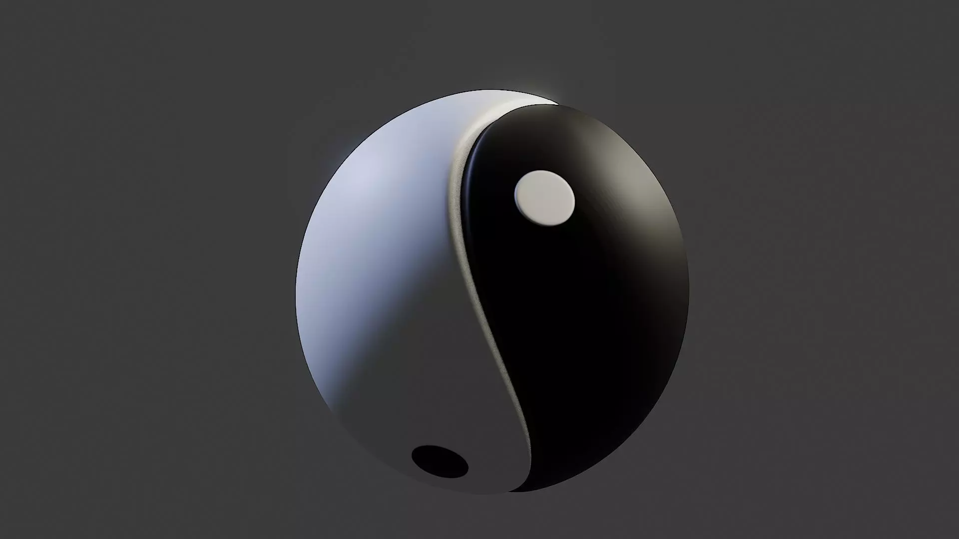 Yin Yang Symbol   3D Printable Connected Model 3D print model_4