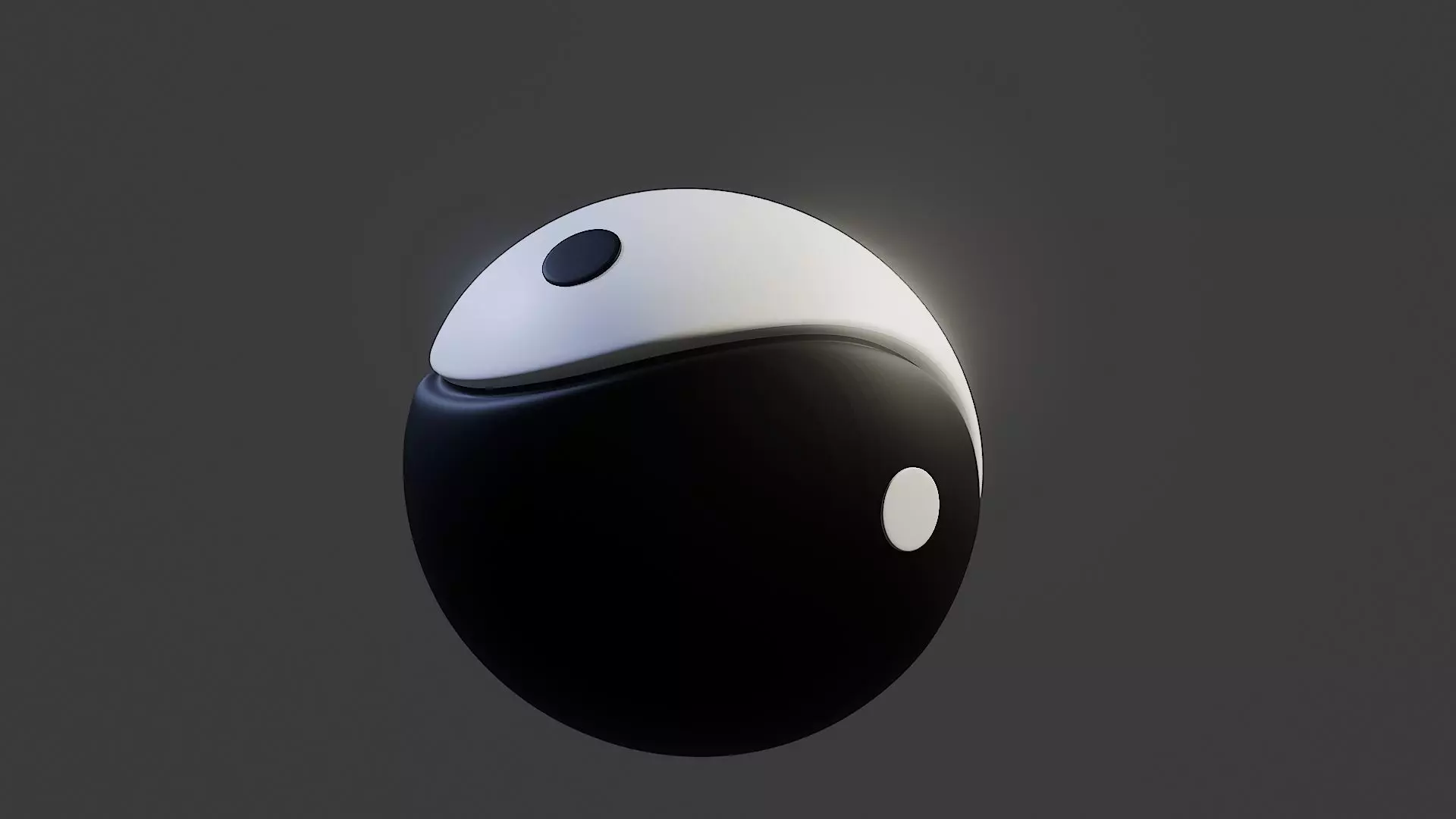 Yin Yang Symbol   3D Printable Connected Model 3D print model_5