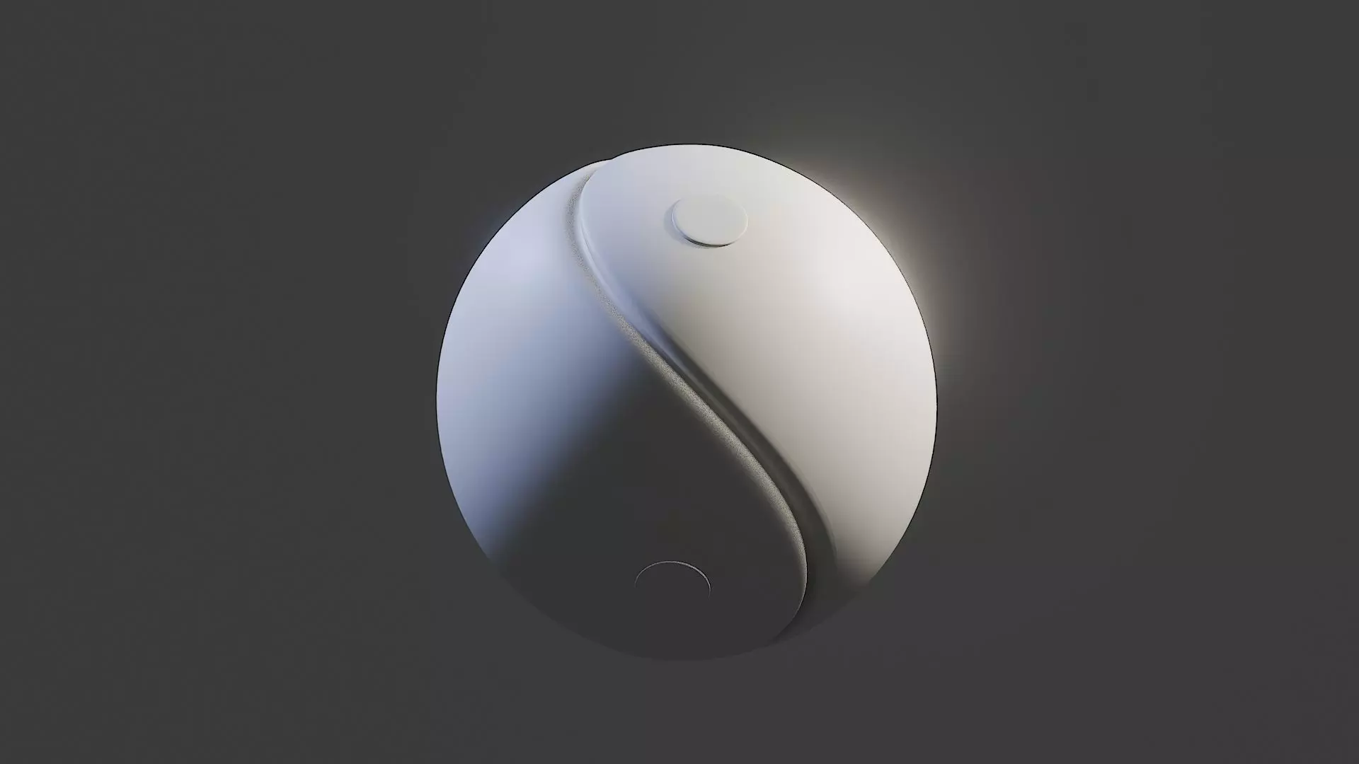 Yin Yang Symbol   3D Printable Connected Model 3D print model_7