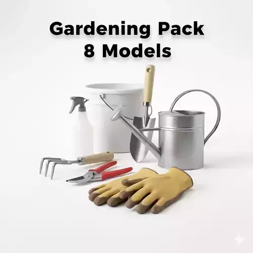 Gardening Tools 3D Pack 8 Clean Low Poly Models Low-poly 3D model Gardening Tools 3D Pack 8 Clean Low Poly Models Low-poly 3D model