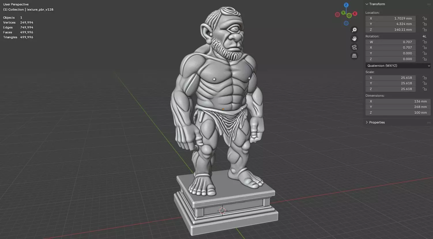 Cyclops figurine 3D model for 3D printing 3D print model_16