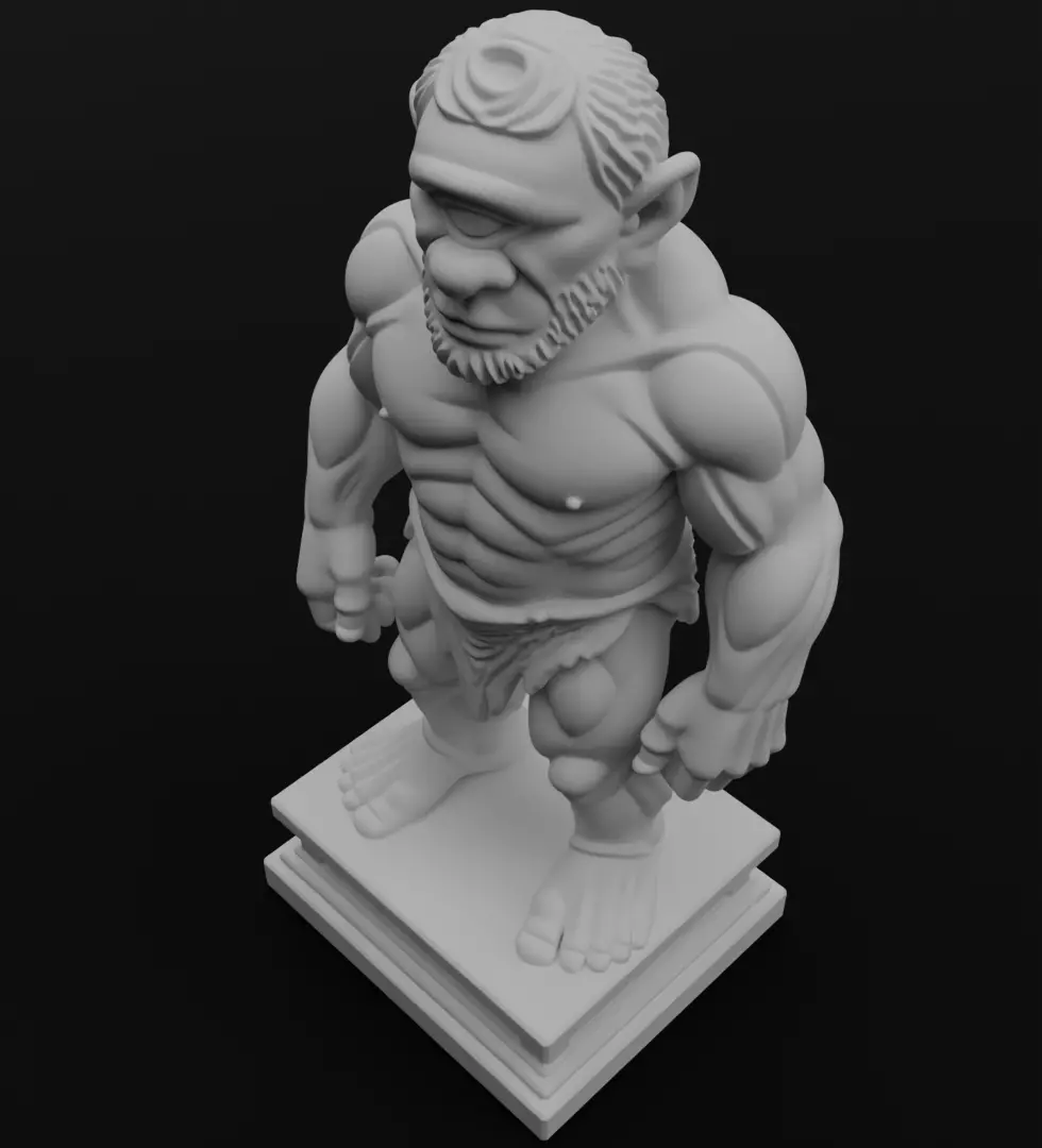 Cyclops figurine 3D model for 3D printing 3D print model_8