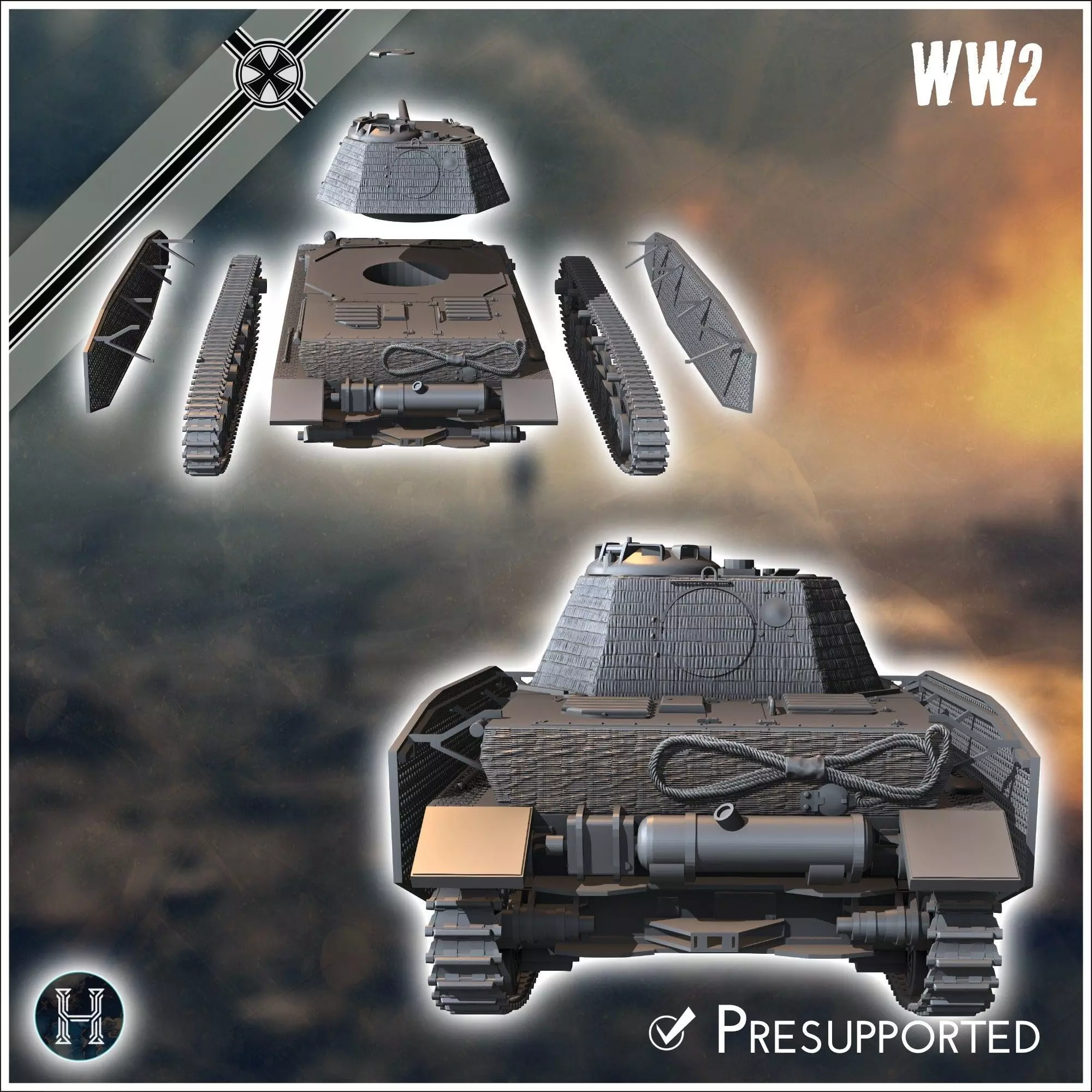 Panzer IV Ausf J with Schmalturm turret - Germany Eastern Wester 3D print model_2