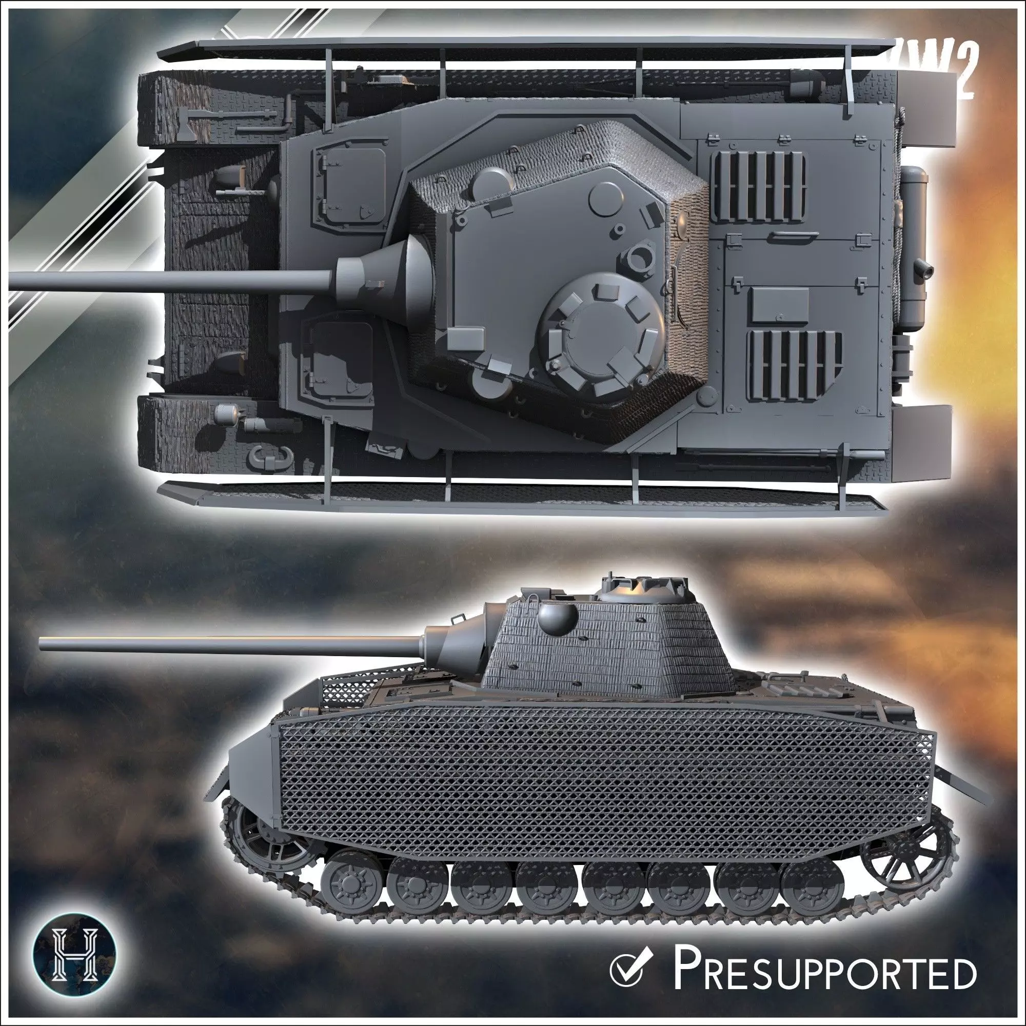 Panzer IV Ausf J with Schmalturm turret - Germany Eastern Wester 3D print model_3
