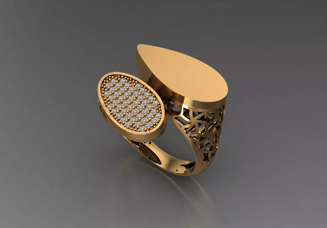 Ready Women Ring STL 3D Models  3D print model_0