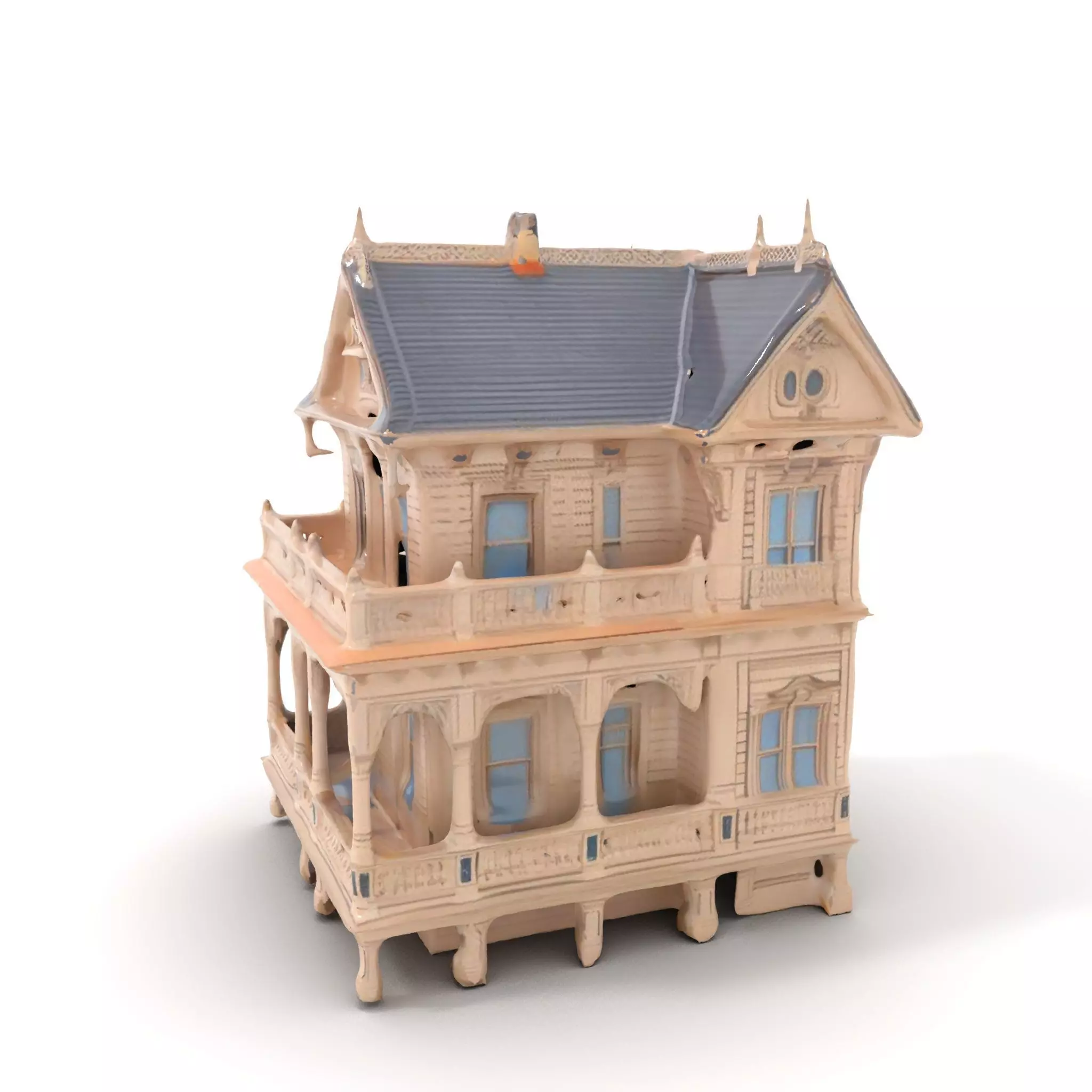 Victorian Vintage Mansion model pack Low-poly 3D model_0