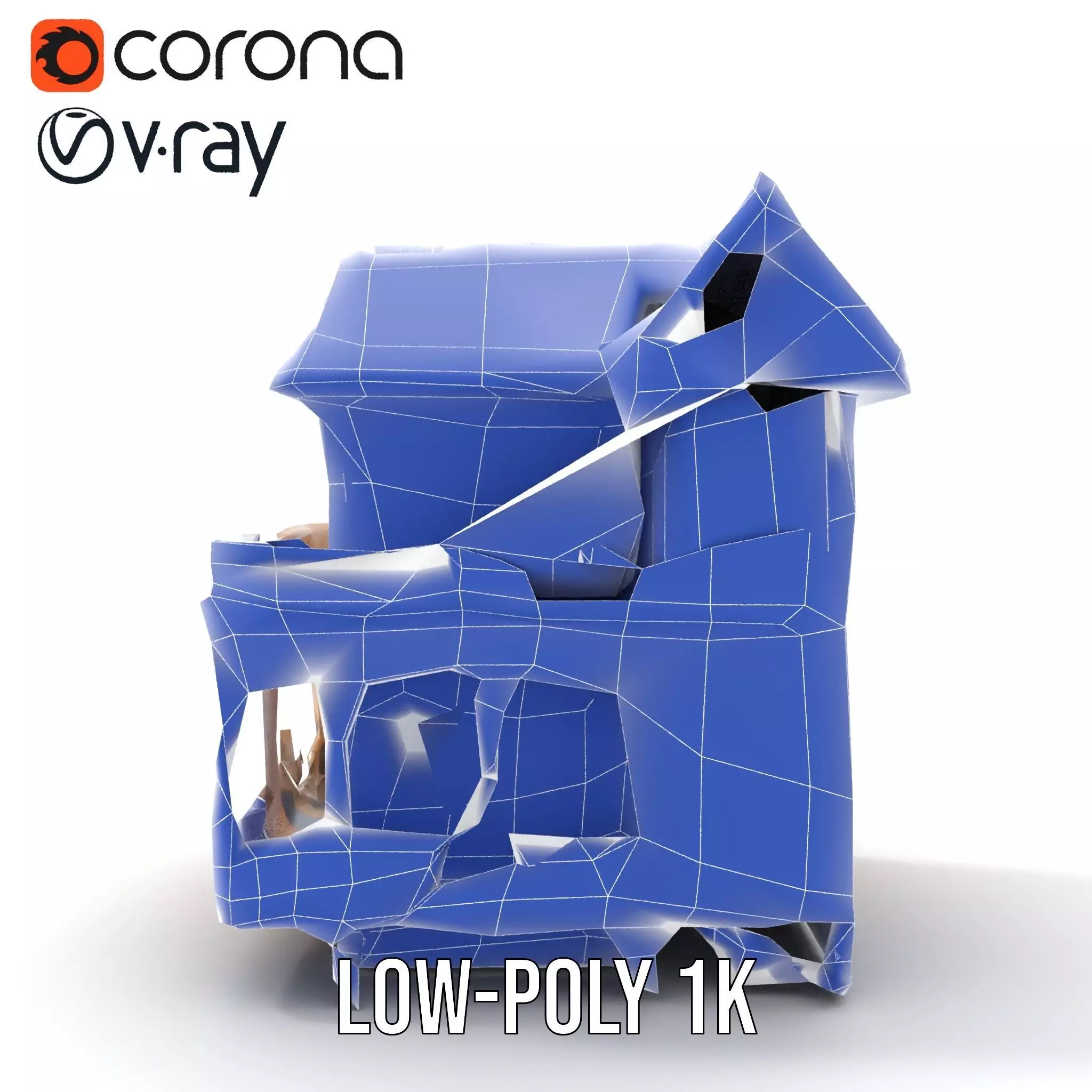 Victorian Vintage Mansion model pack Low-poly 3D model_12