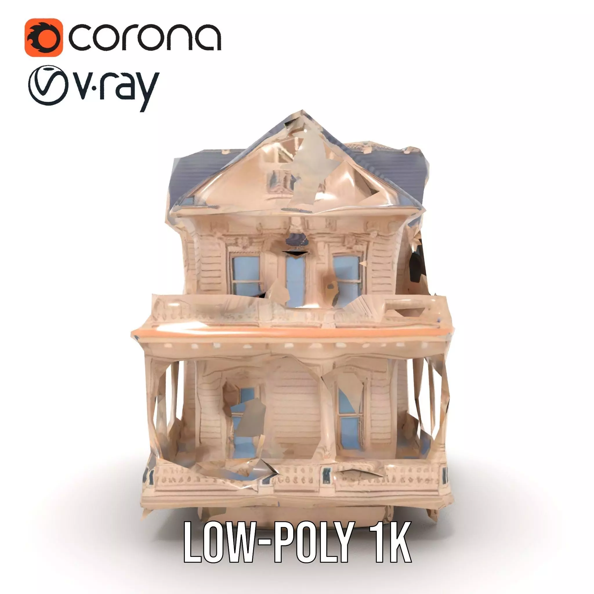Victorian Vintage Mansion model pack Low-poly 3D model_31