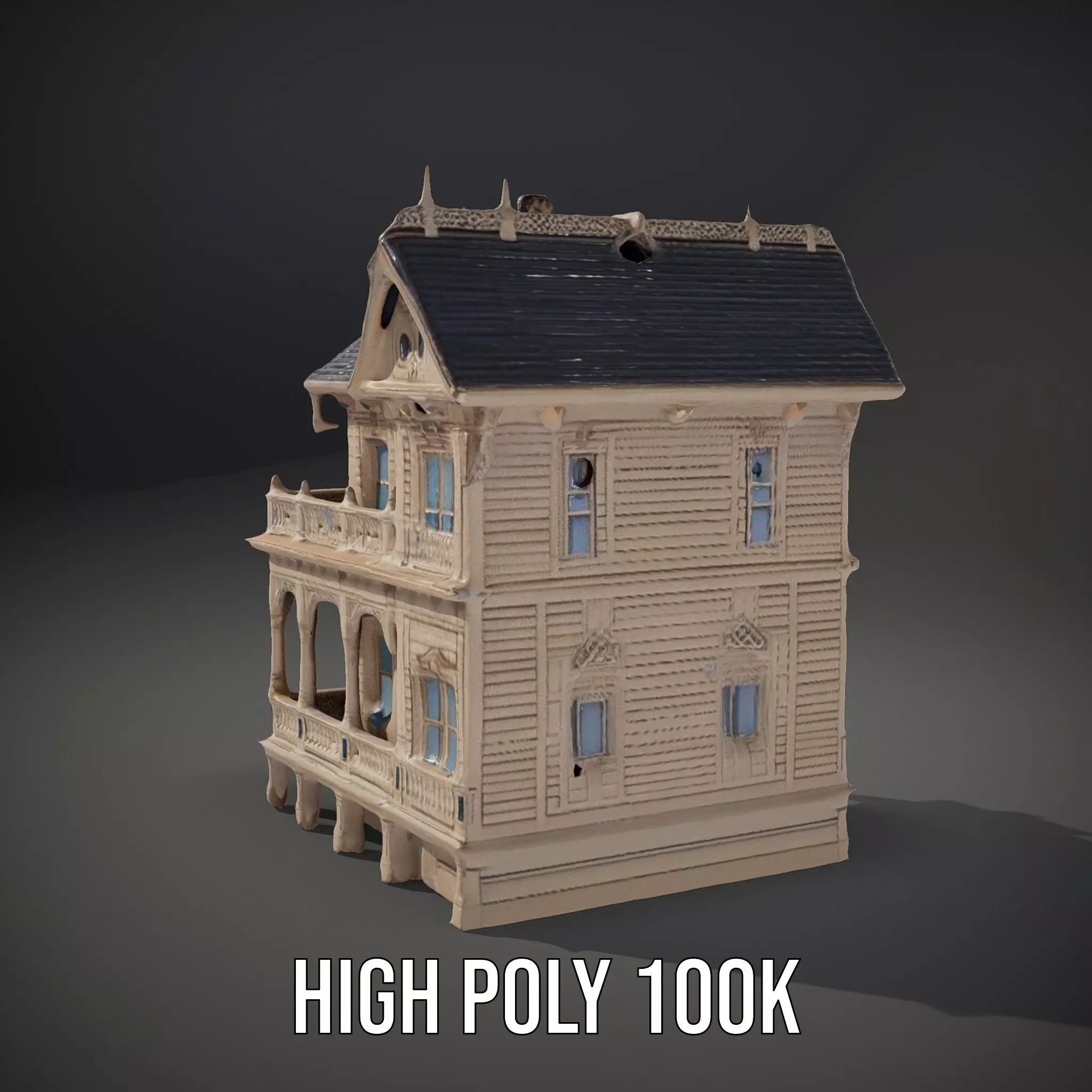 Victorian Vintage Mansion model pack Low-poly 3D model_10