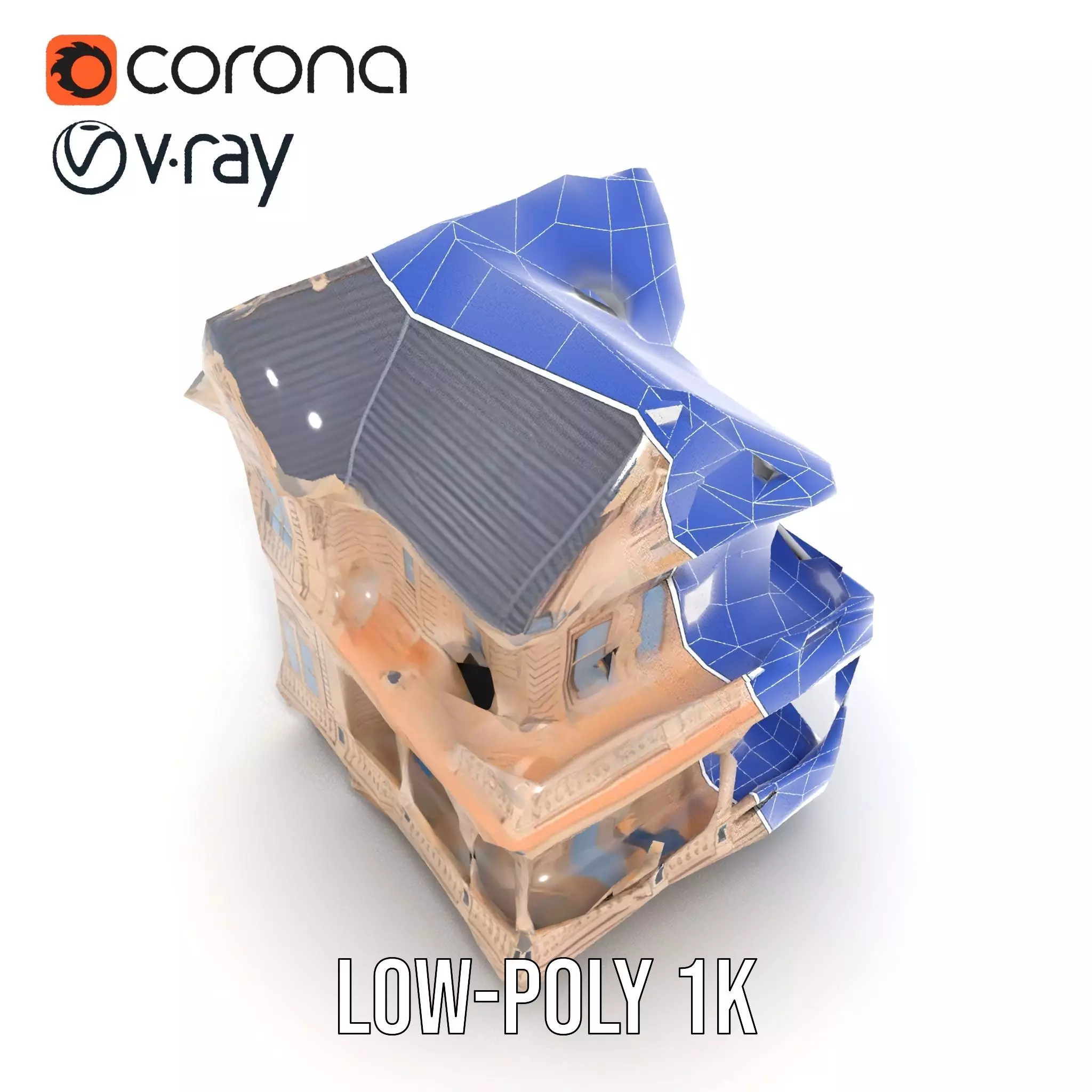 Victorian Vintage Mansion model pack Low-poly 3D model_18