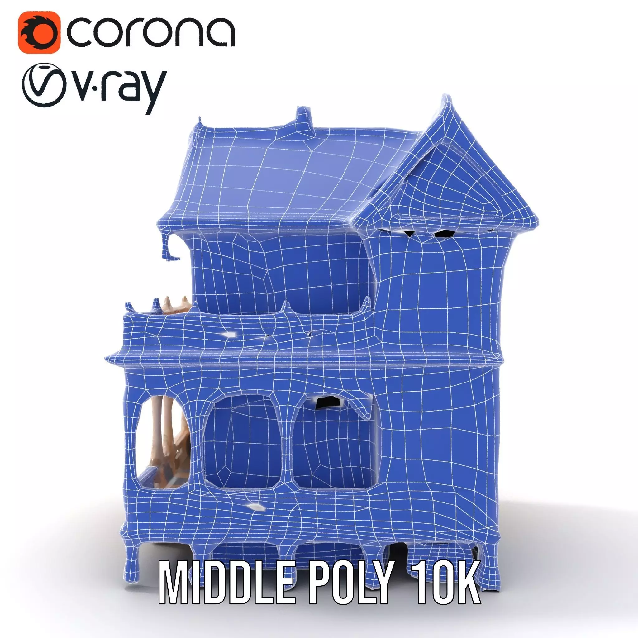 Victorian Vintage Mansion model pack Low-poly 3D model_27