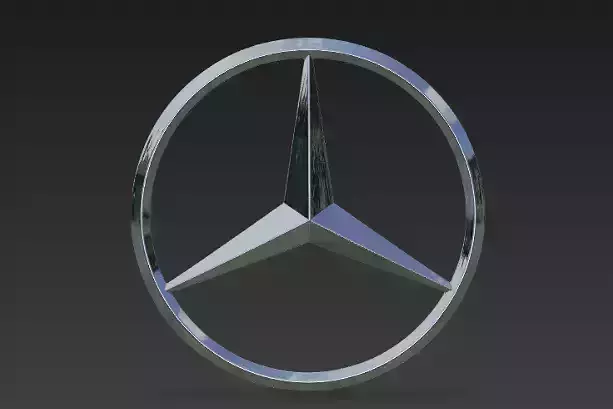 Mercedes 3D Logo Model 3D model 4