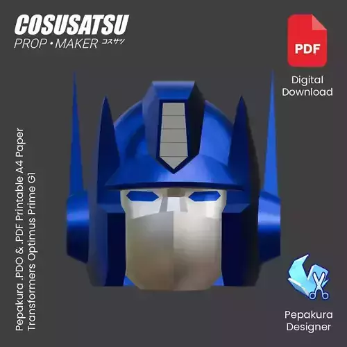 DIY Transformers G1 Optimus Prime Helmet EVA Foam Template