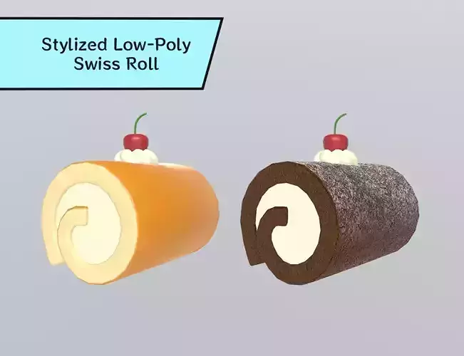 Stylized Low-Poly Swiss Roll