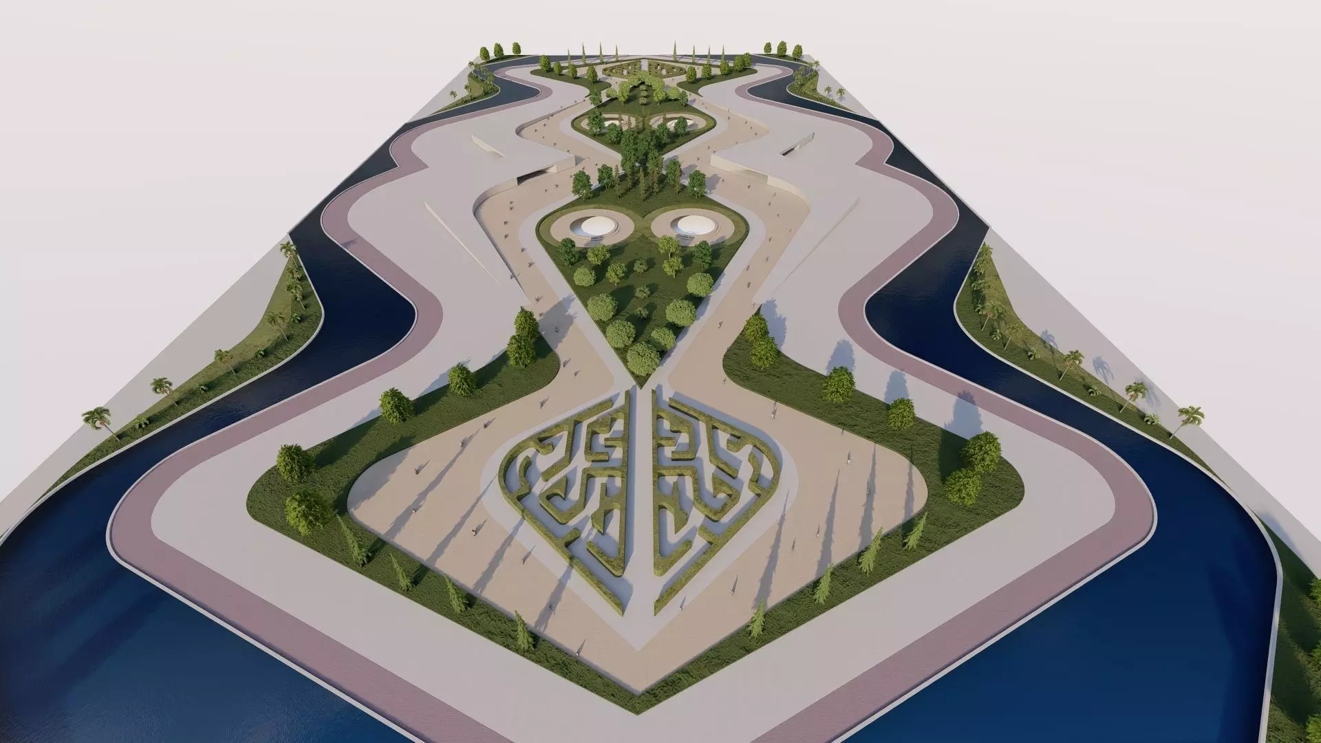 public park-Private Park Landscape 3D model_6