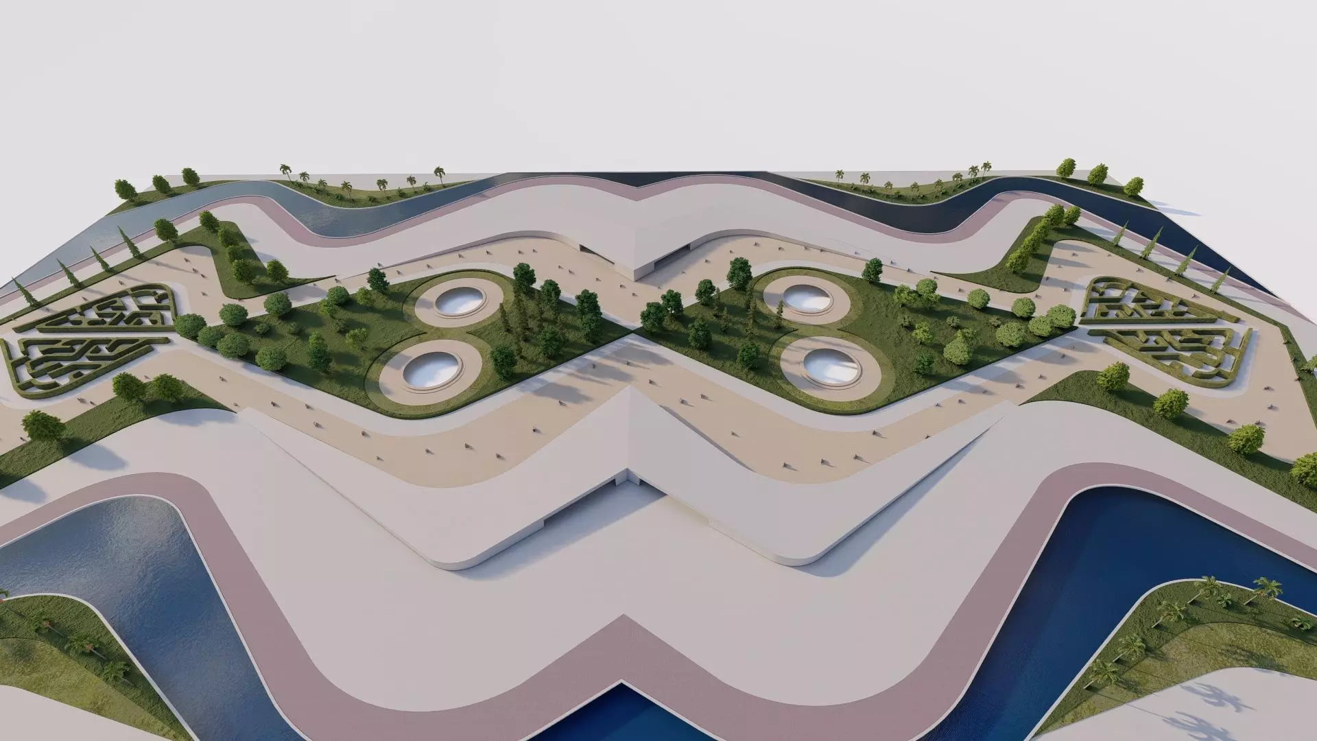 public park-Private Park Landscape 3D model_8