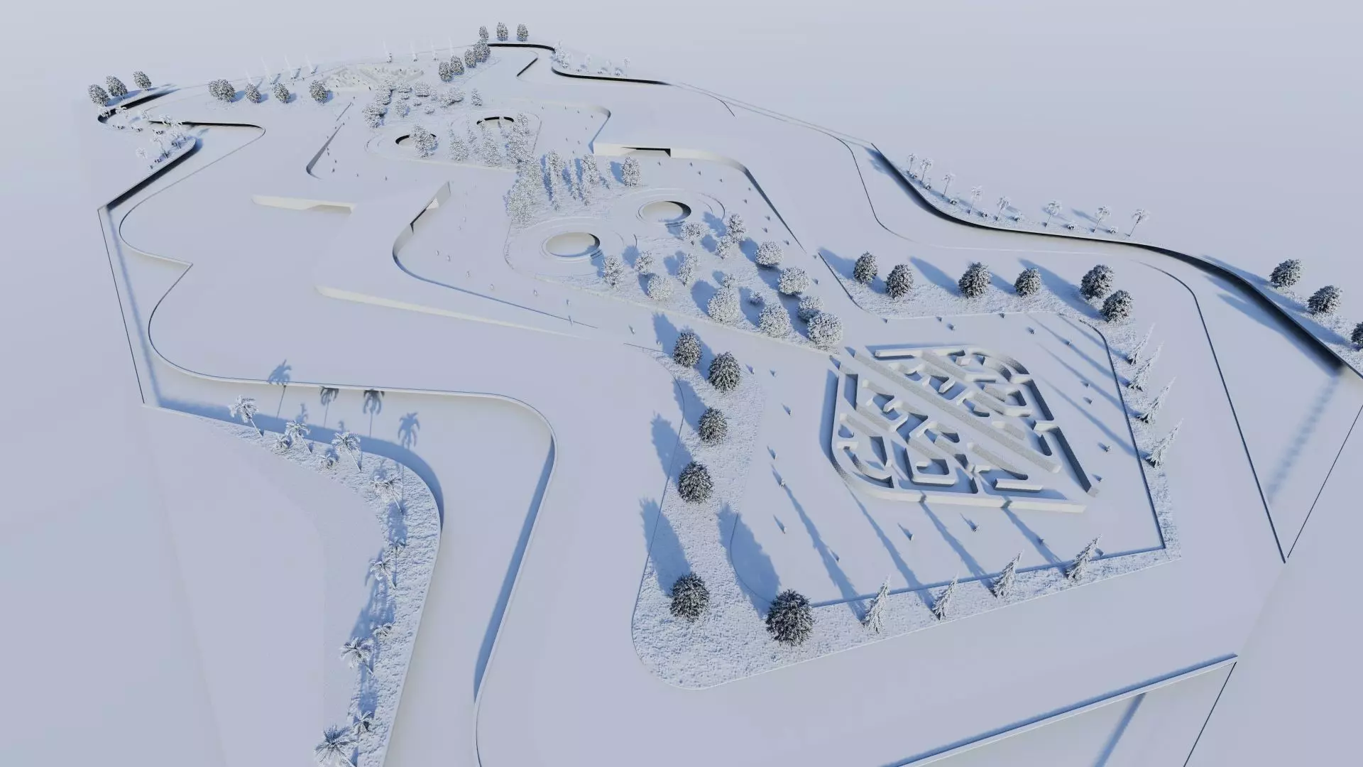 public park-Private Park Landscape 3D model_18