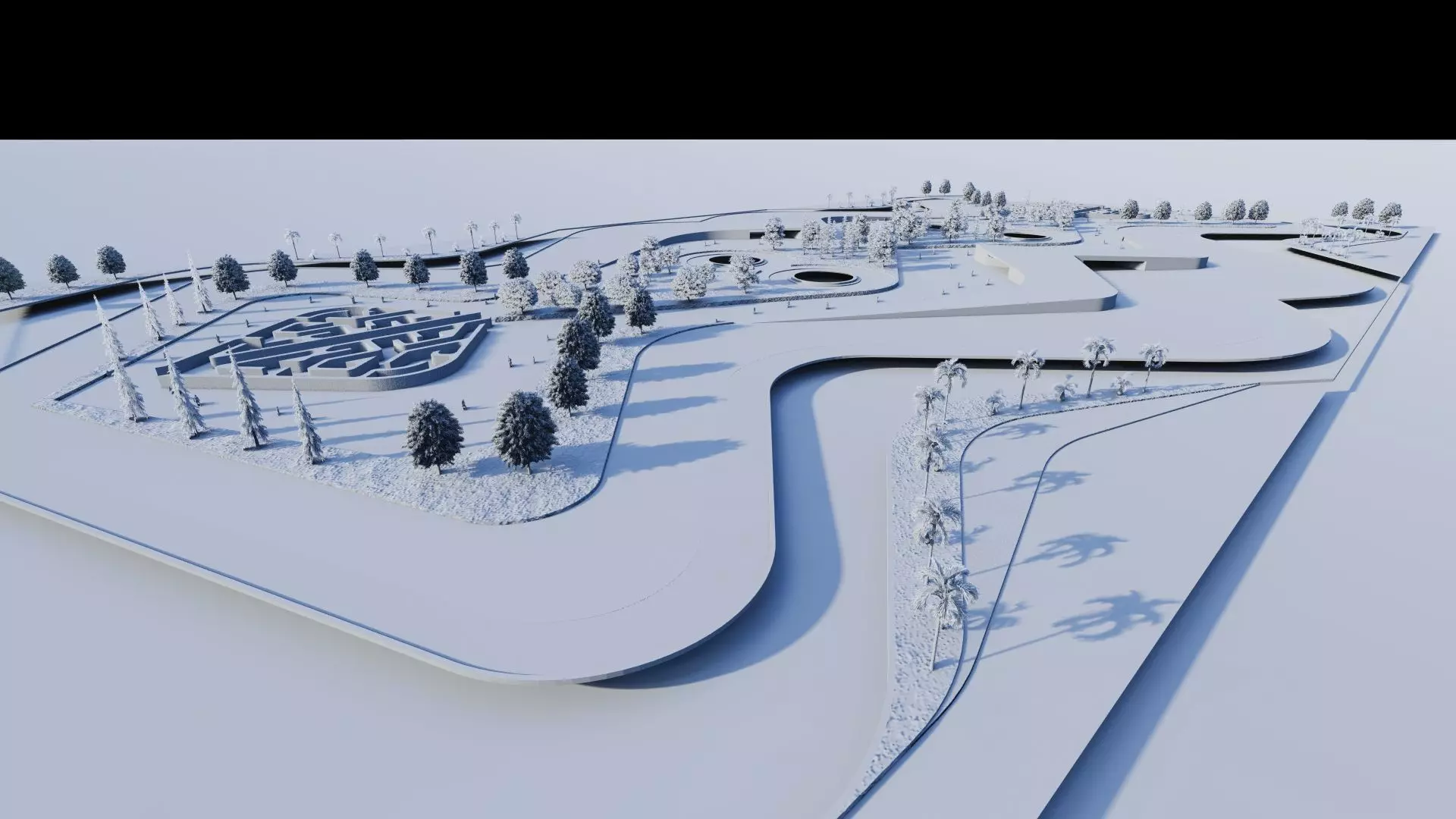 public park-Private Park Landscape 3D model_16