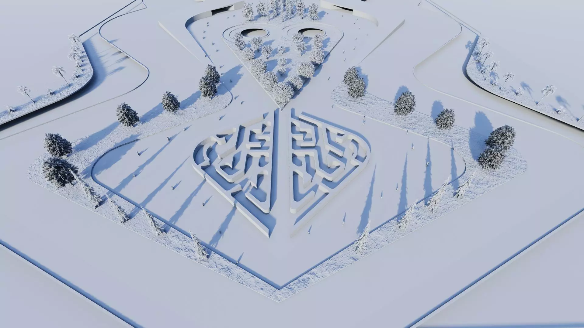 public park-Private Park Landscape 3D model_13