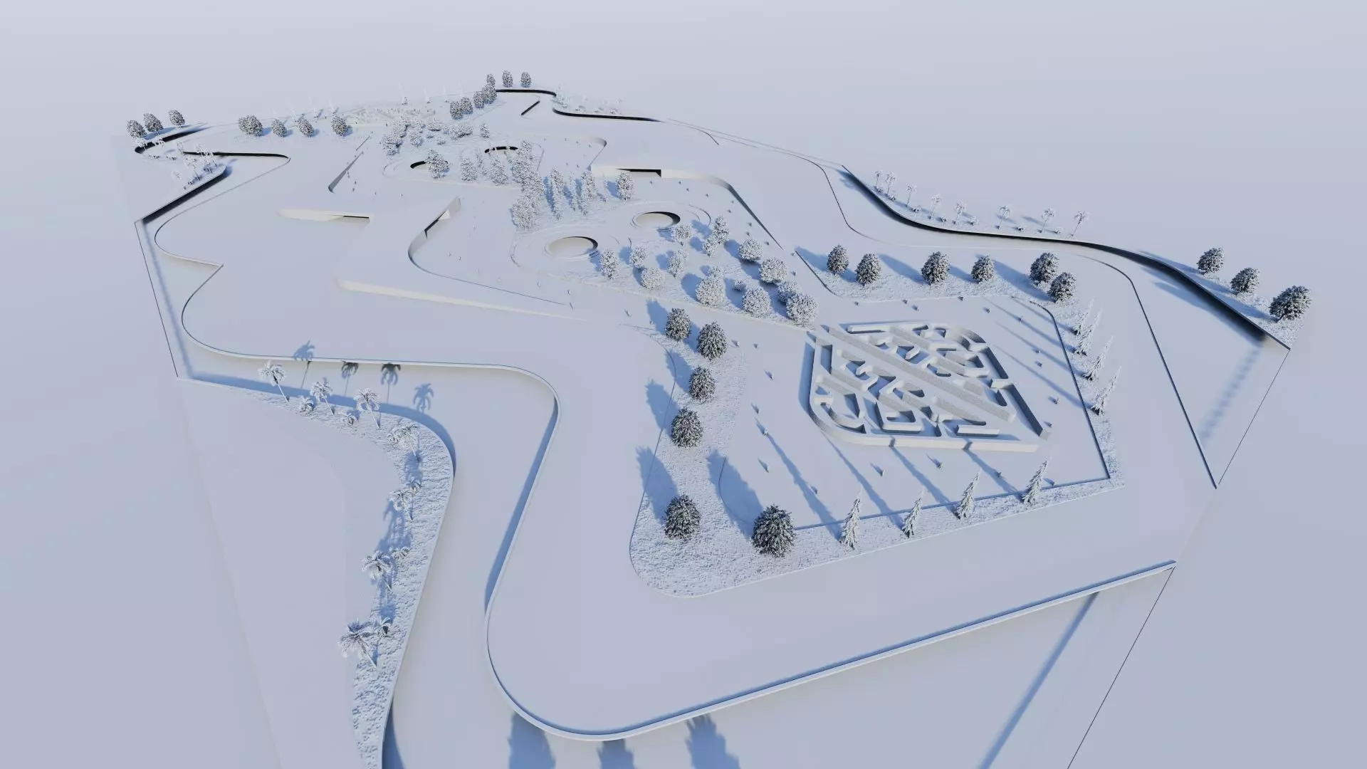 public park-Private Park Landscape 3D model_10