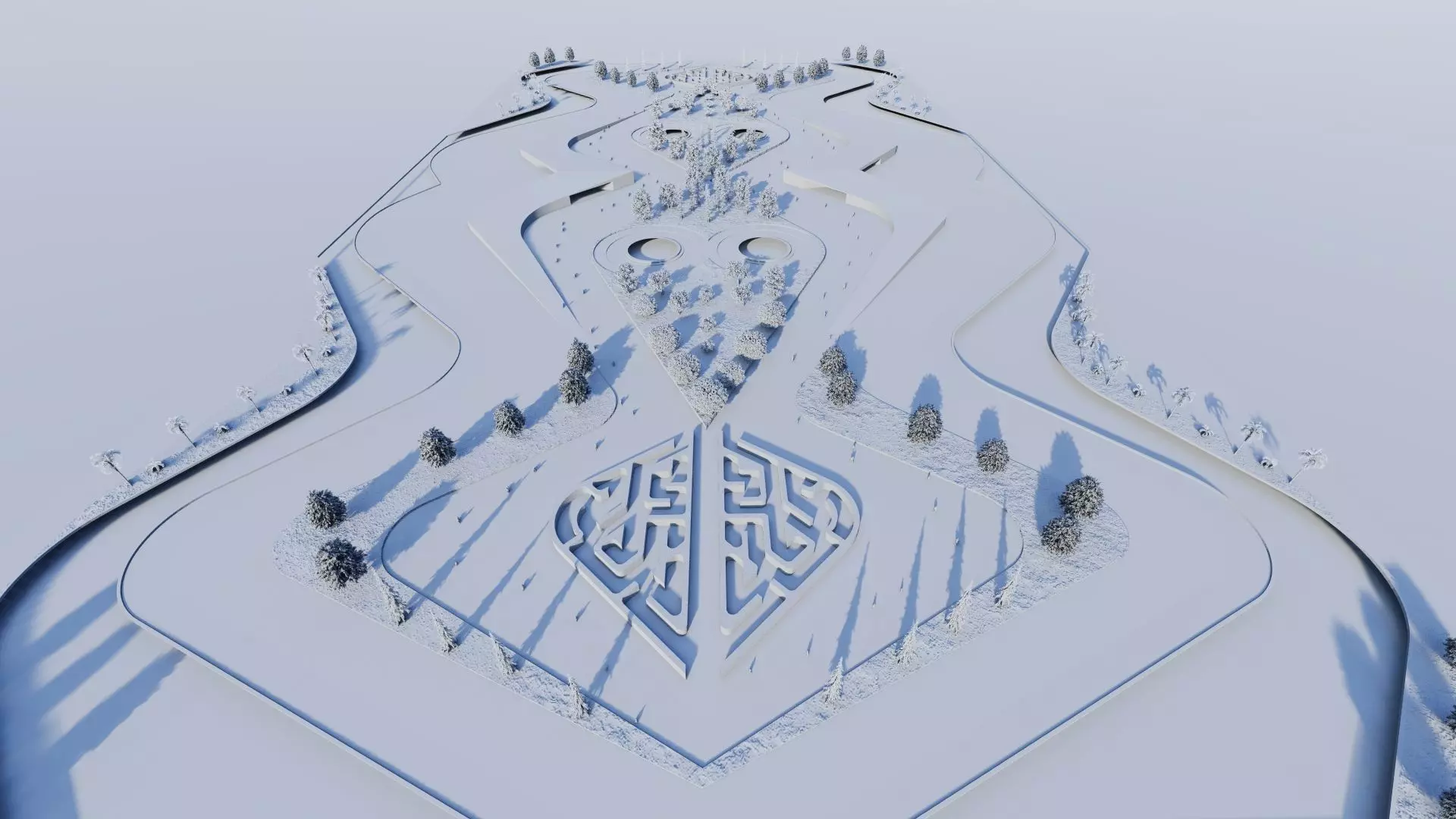 public park-Private Park Landscape 3D model_12