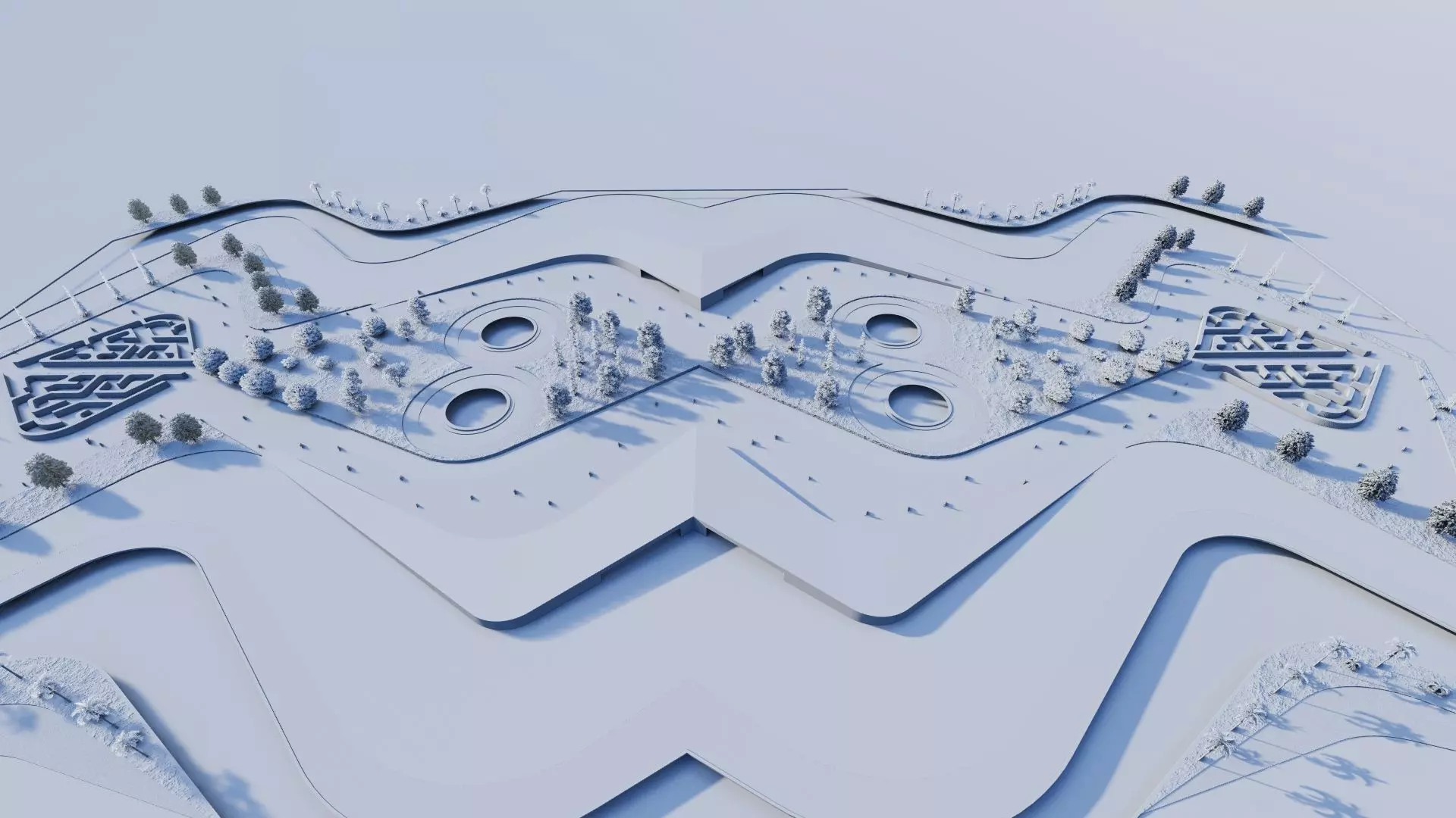 public park-Private Park Landscape 3D model_17