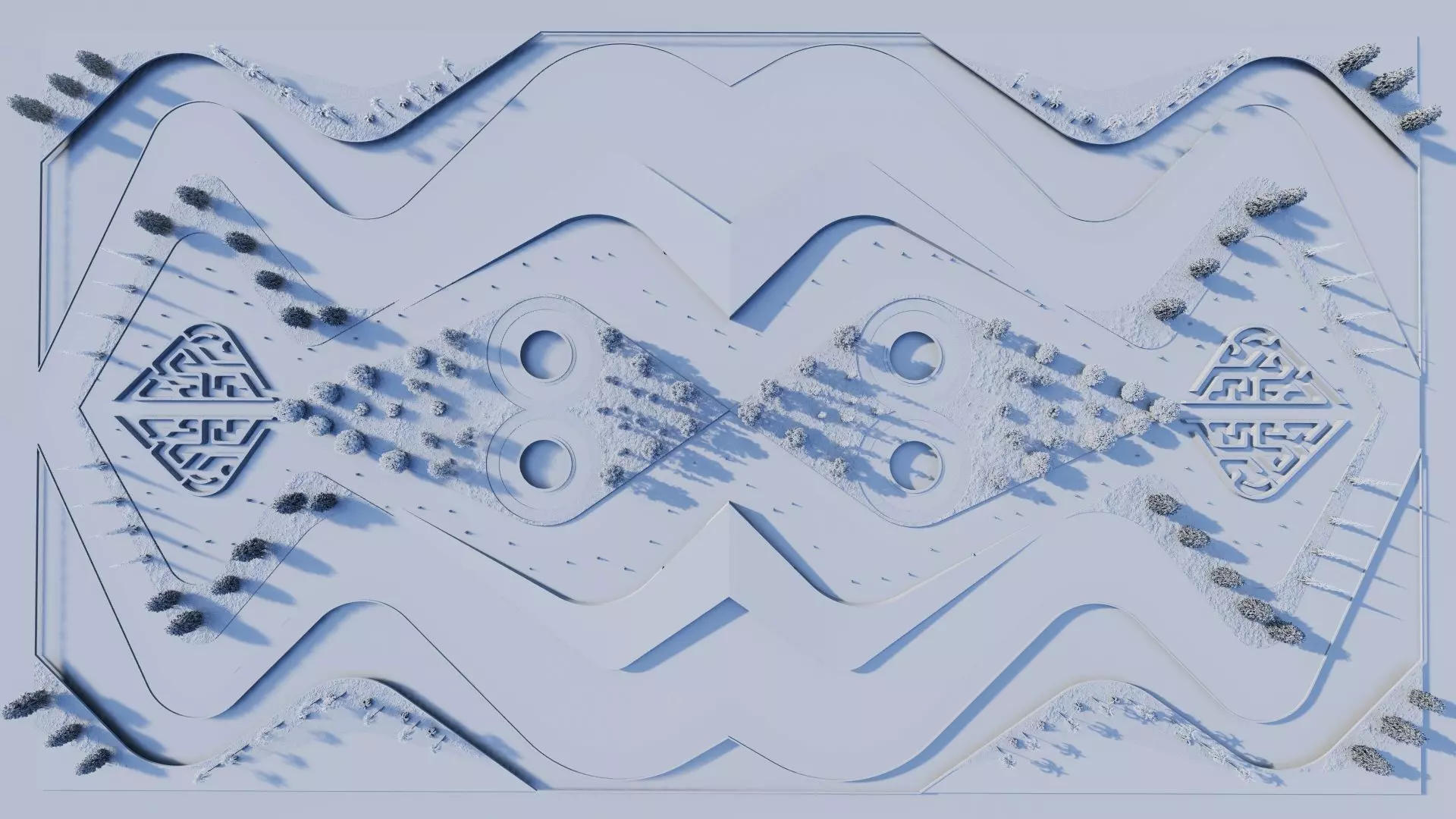 public park-Private Park Landscape 3D model_15