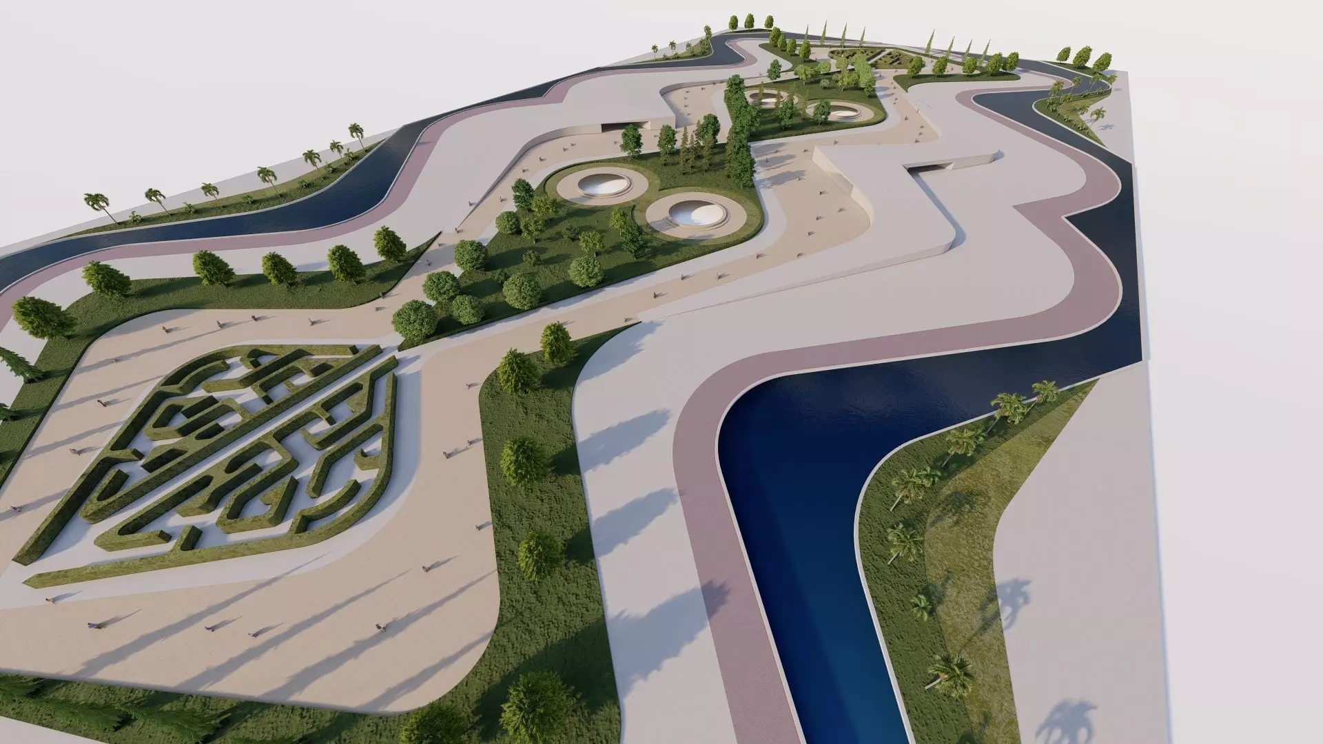 public park-Private Park Landscape 3D model_0