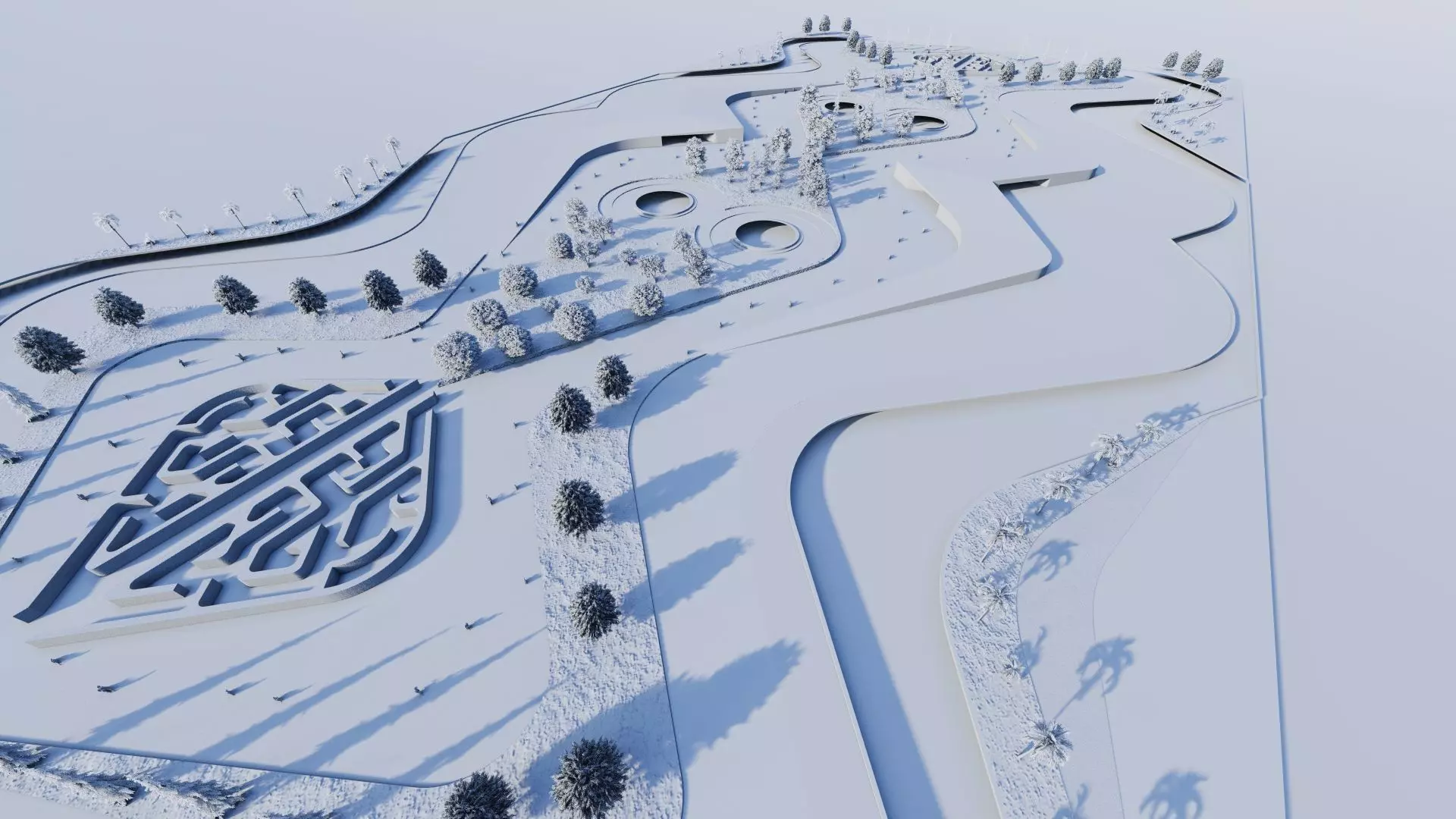 public park-Private Park Landscape 3D model_14