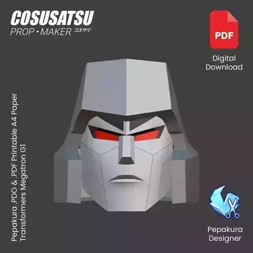 DIY Transformers G1 Megatron Helmet EVA Foam Template