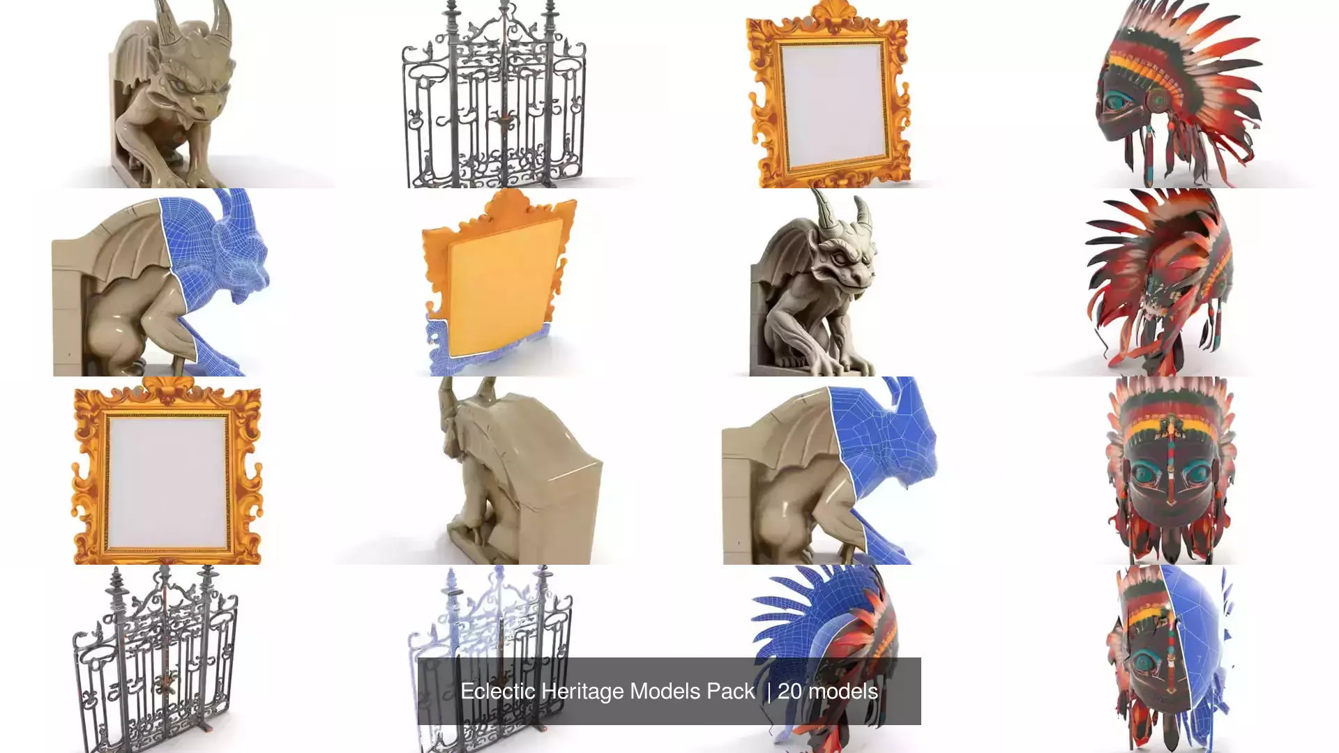 Eclectic Heritage Models Pack  3D Model Collection_28