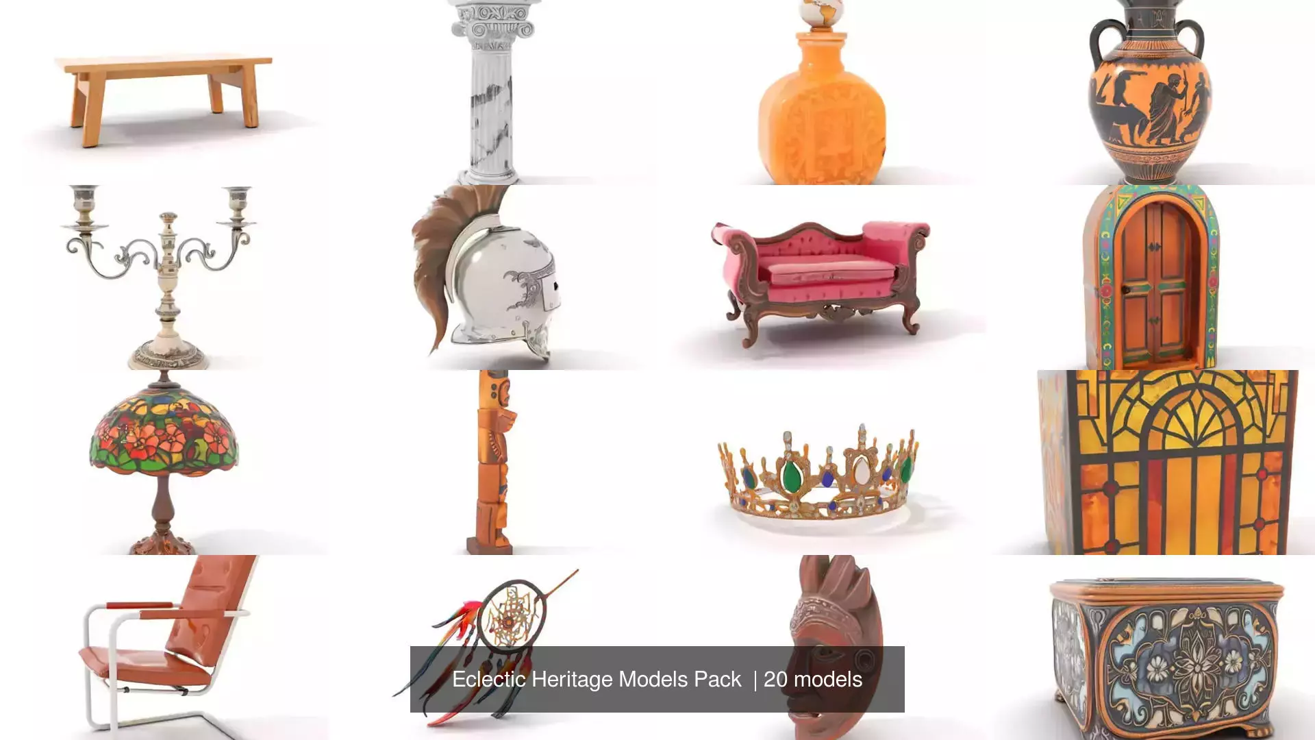 Eclectic Heritage Models Pack  3D Model Collection_0