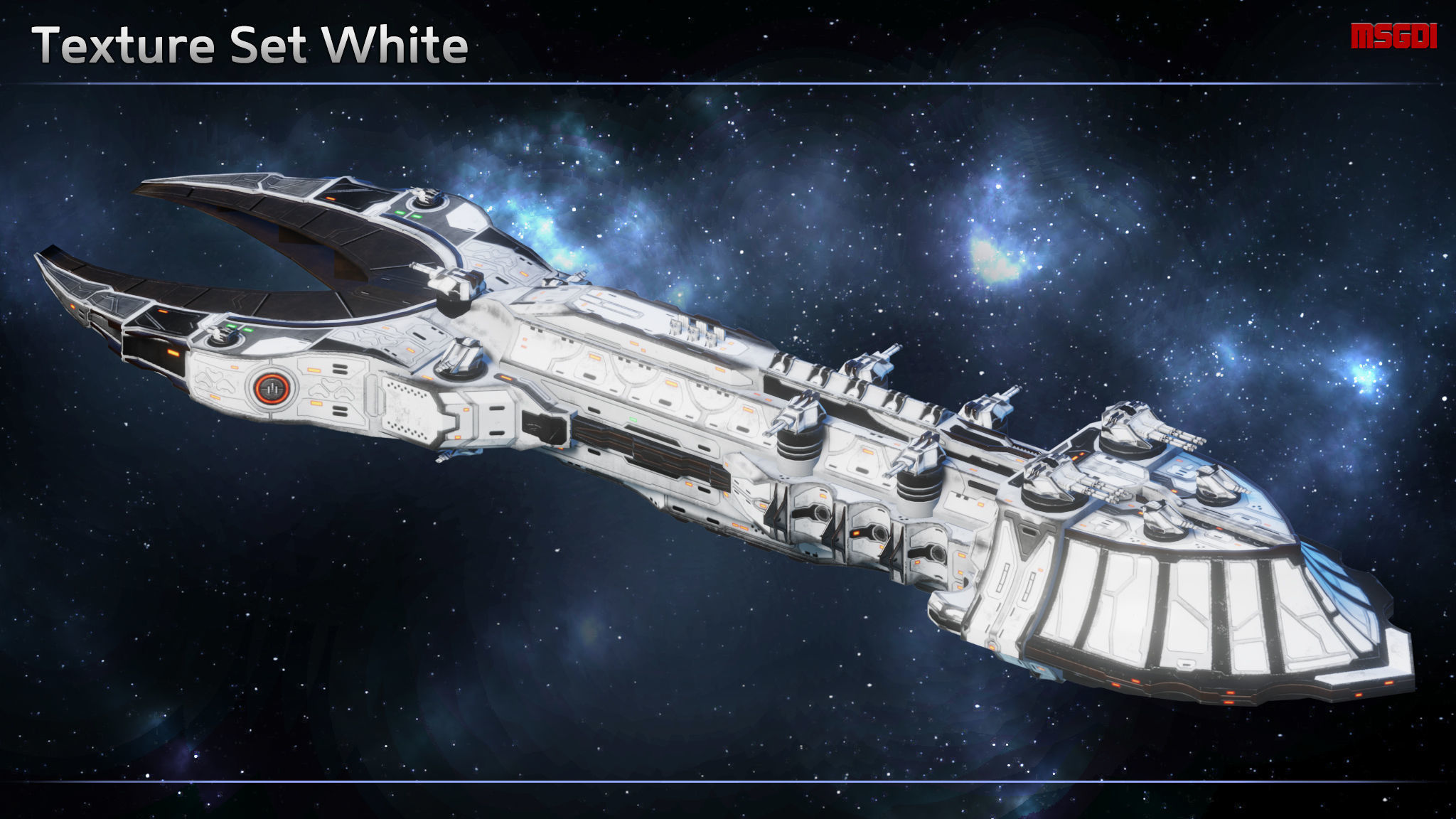 Spaceship Thaalian Empire Battleship Low-poly 3D model_10