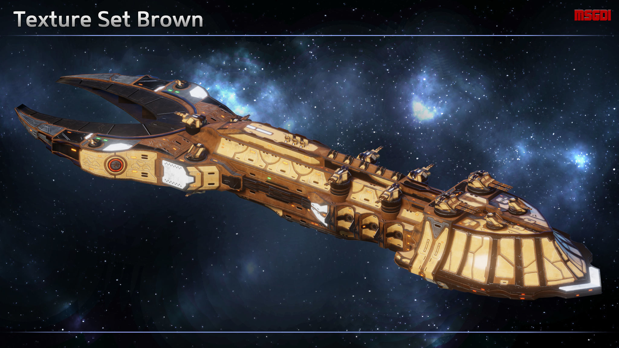 Spaceship Thaalian Empire Battleship Low-poly 3D model_6