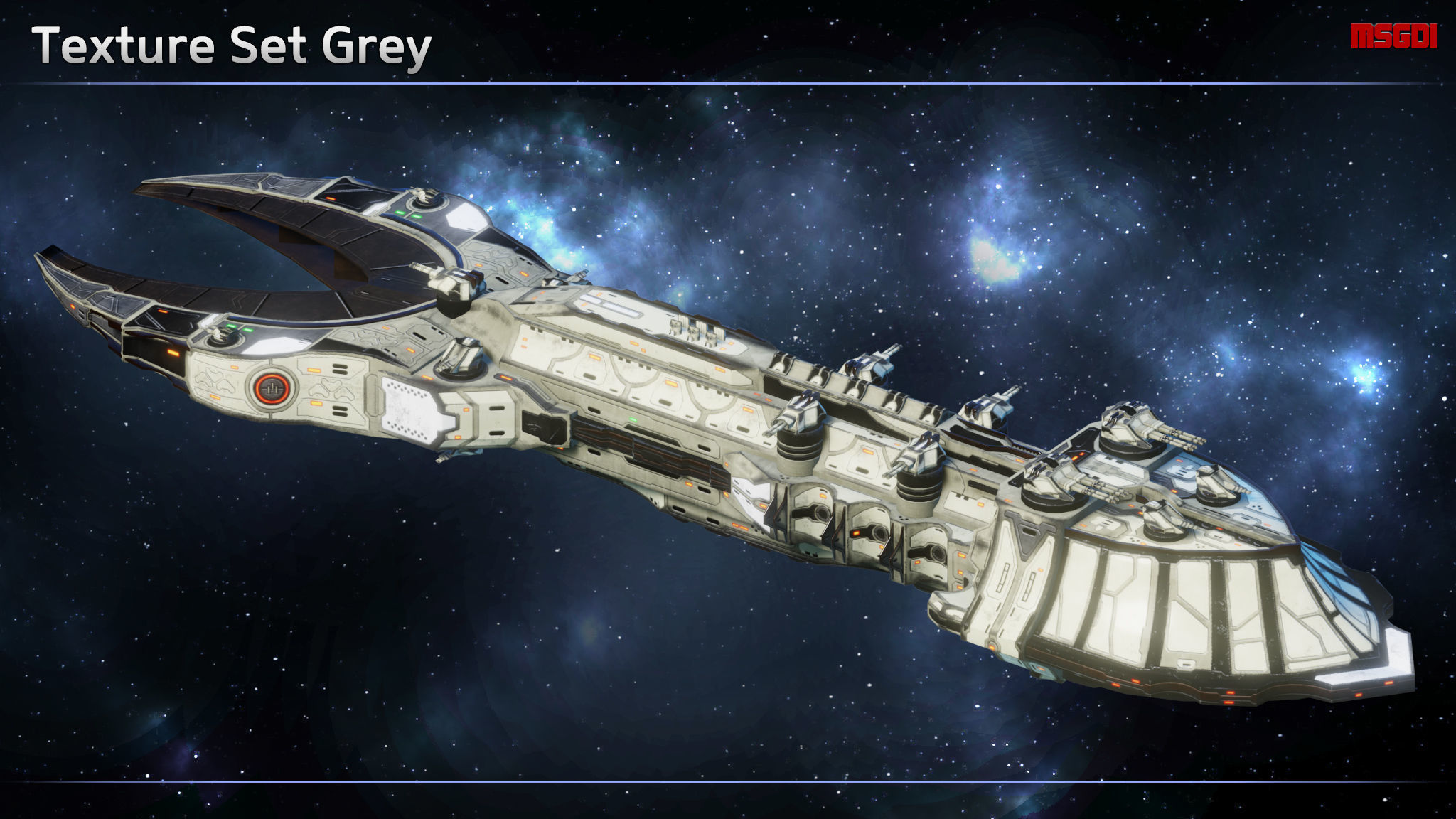 Spaceship Thaalian Empire Battleship Low-poly 3D model_8