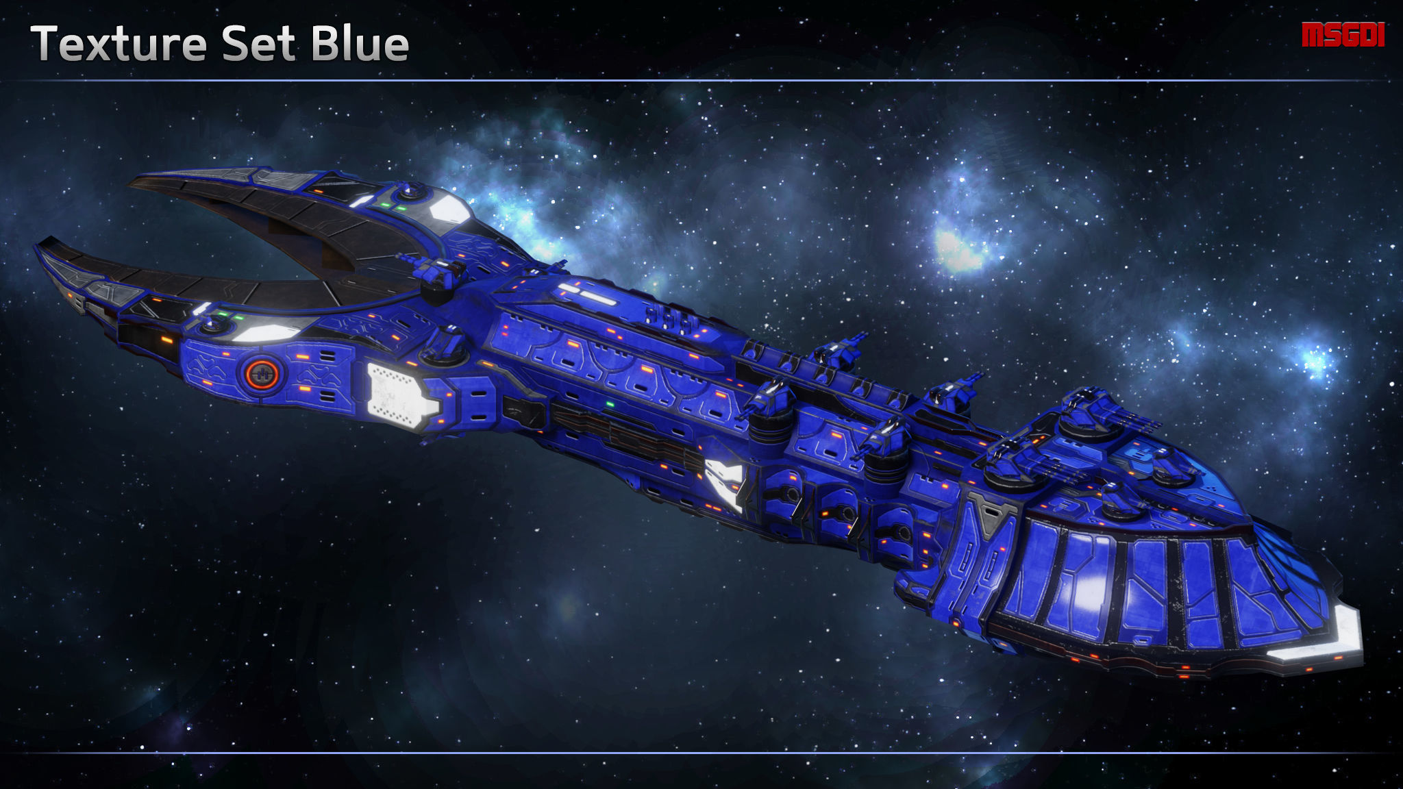 Spaceship Thaalian Empire Battleship Low-poly 3D model_5