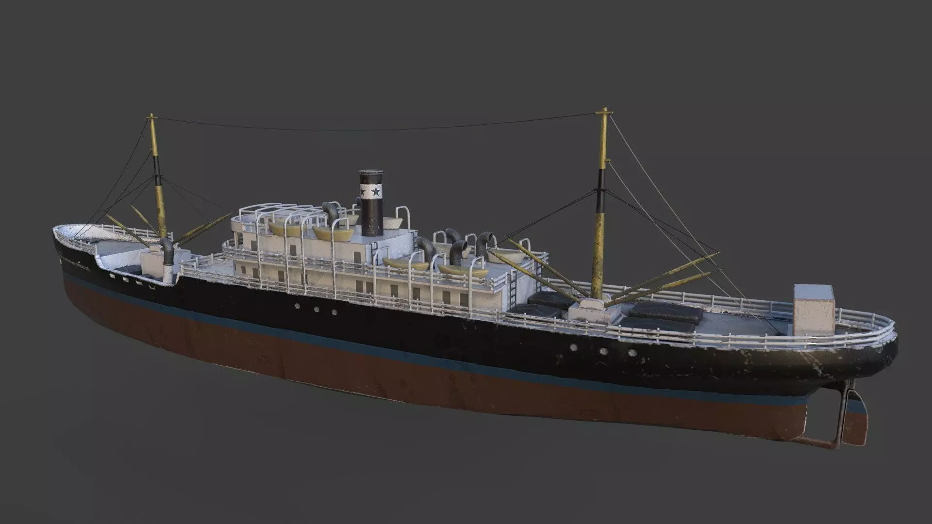 Varitime Vessels  The Historic Ship Amiral Latouche Treville Low-poly 3D model_1