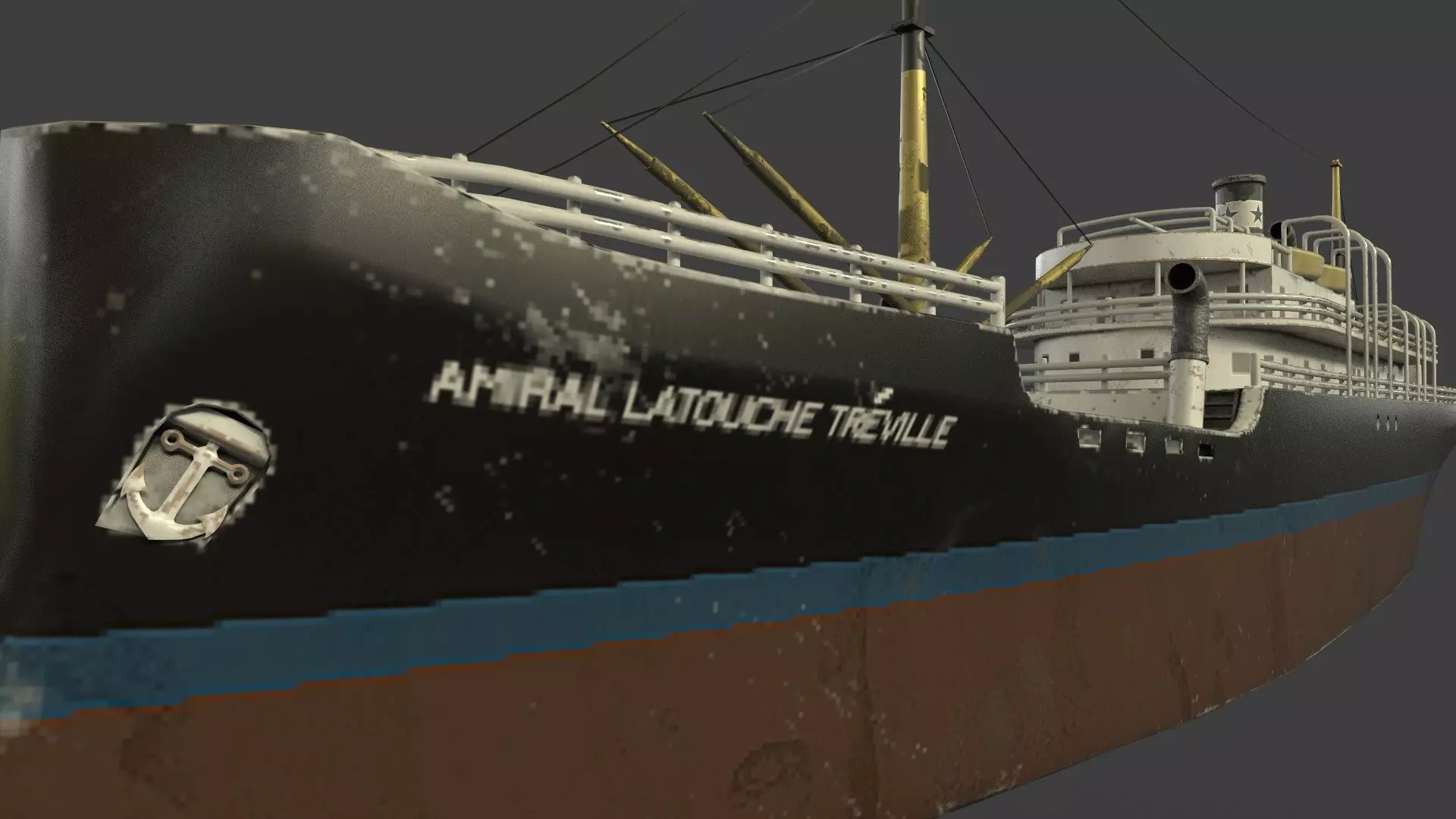 Varitime Vessels  The Historic Ship Amiral Latouche Treville Low-poly 3D model_9