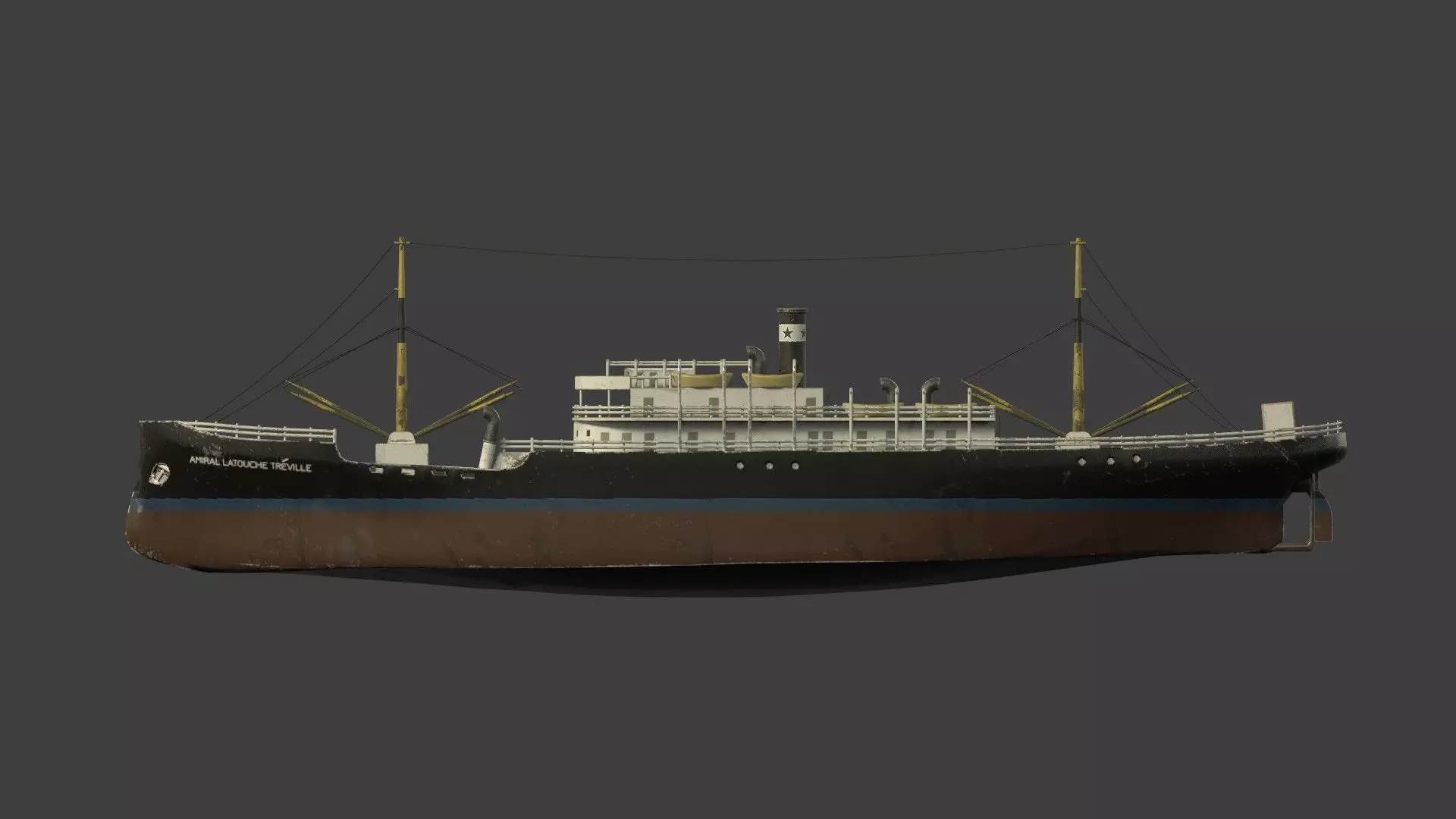 Varitime Vessels  The Historic Ship Amiral Latouche Treville Low-poly 3D model_2