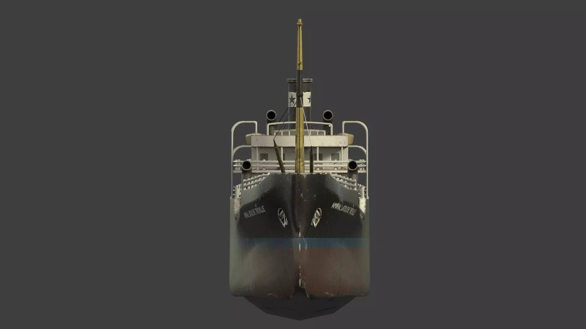 Varitime Vessels  The Historic Ship Amiral Latouche Treville Low-poly 3D model_4
