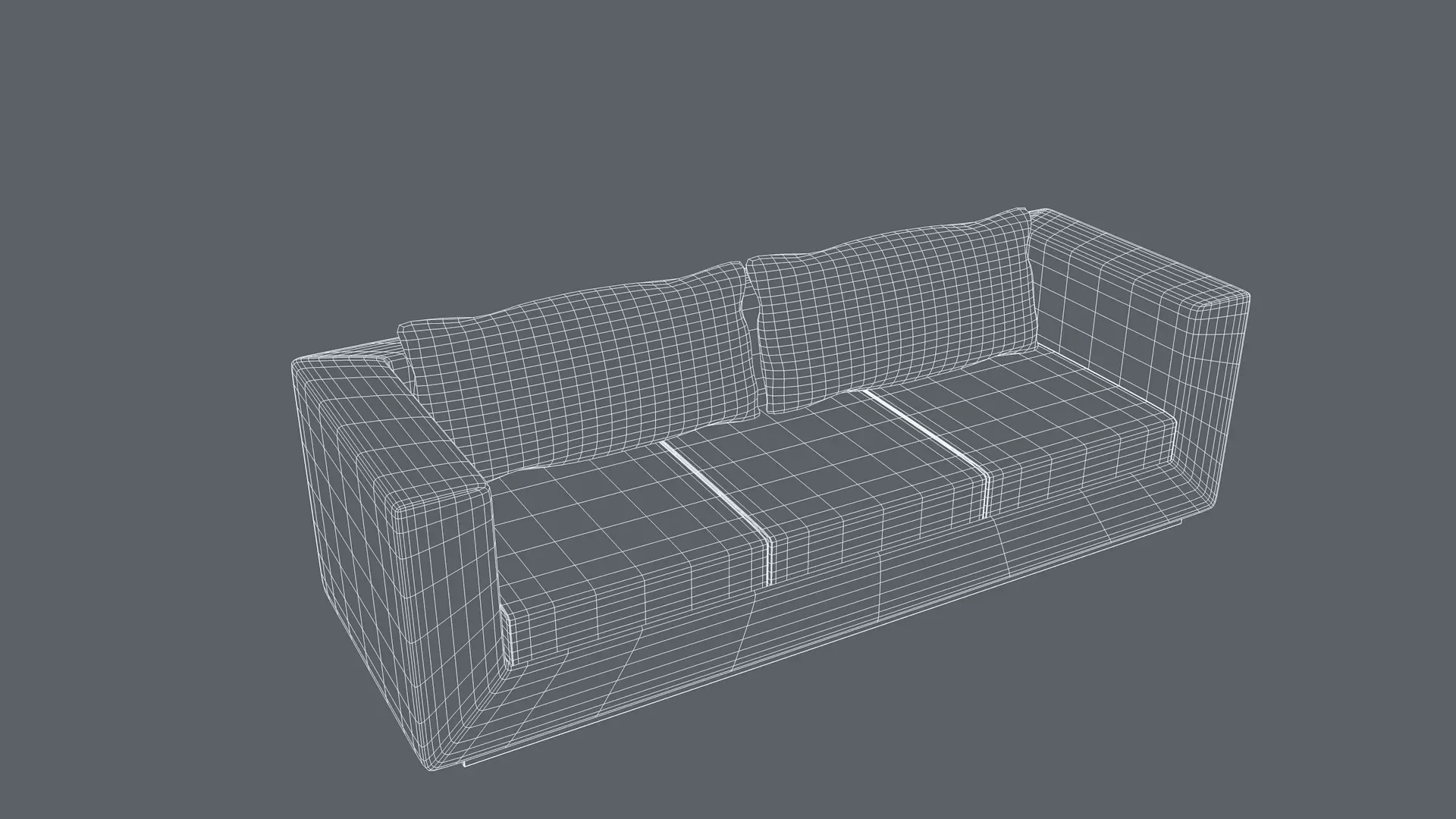 3 Seater Sofa 3D model_8