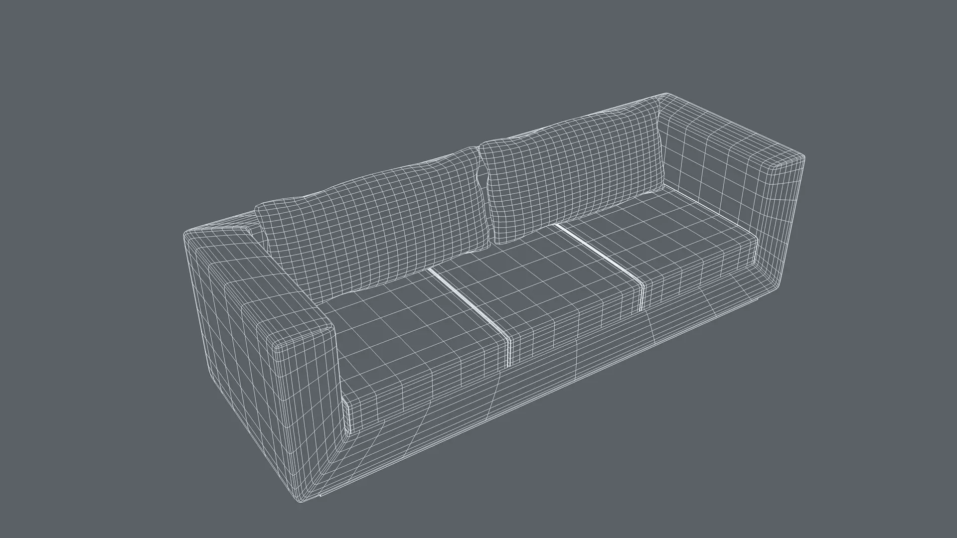 3 Seater Sofa 3D model_9