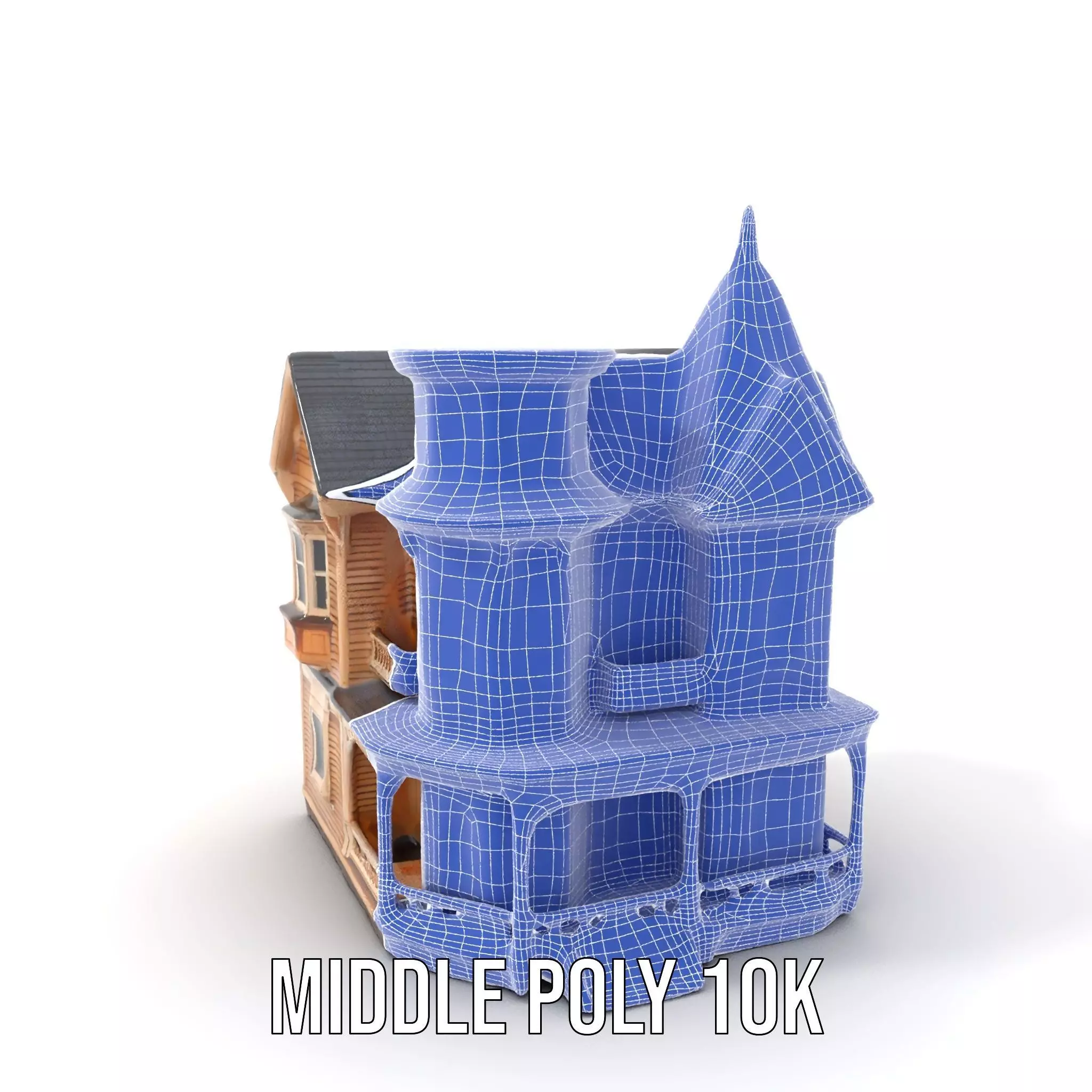 Victorian Wooden House model pack Low-poly 3D model_19